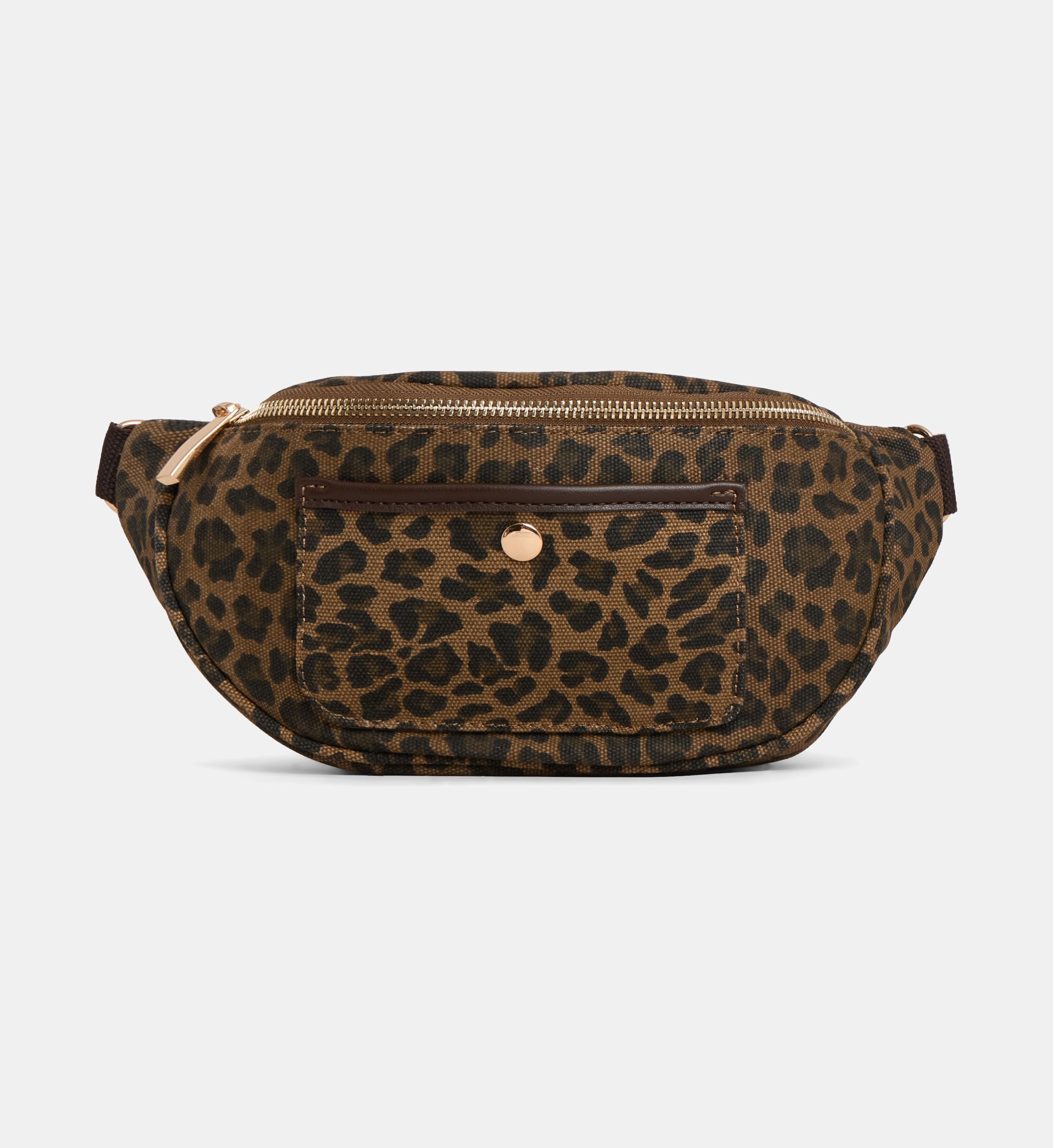Sac banane almaz canvas léopard coton, GALERIES LAFAYETTE