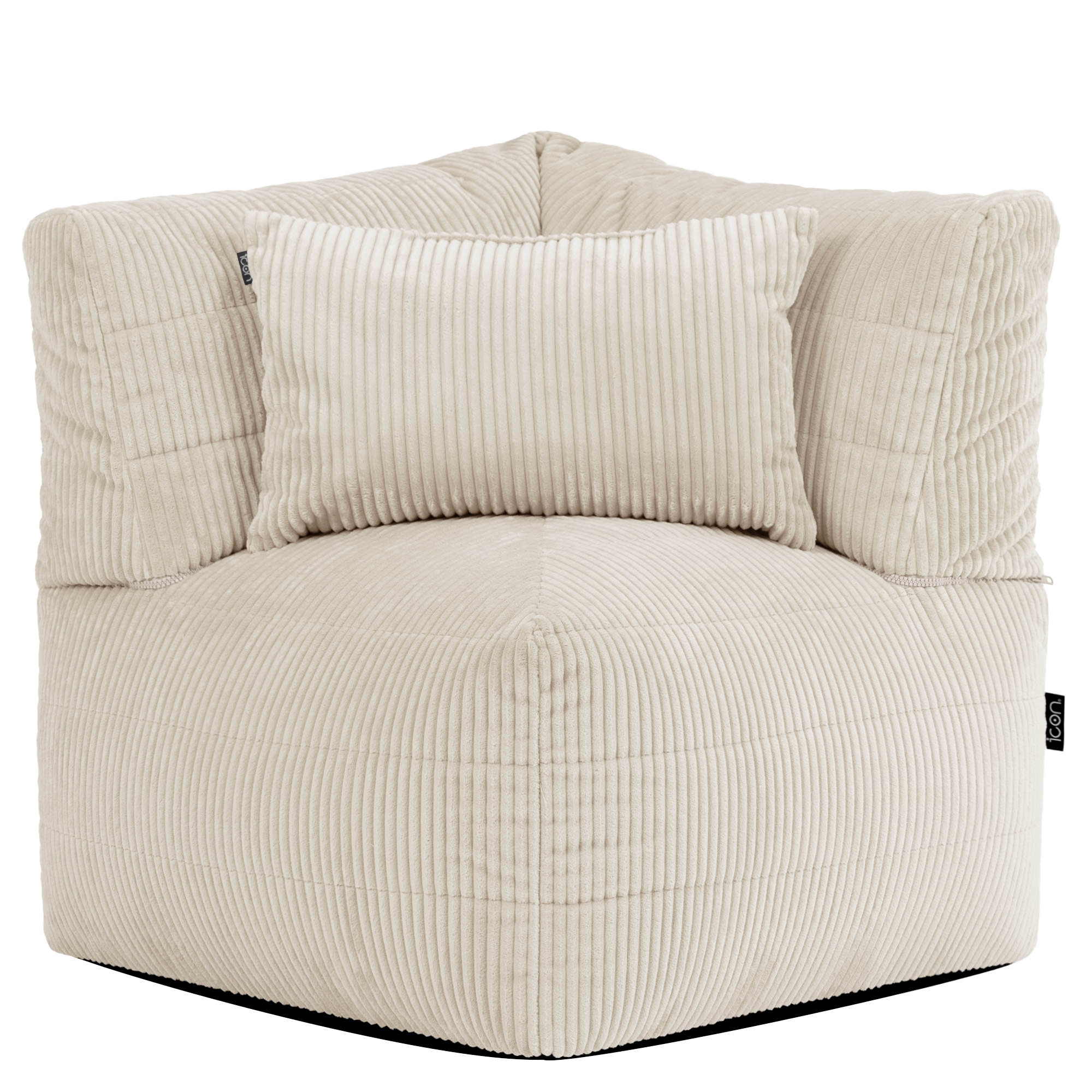 Pouf fauteuil d'angle modulaire en velours côtelé Oeko-Tex® - NOA, ICON