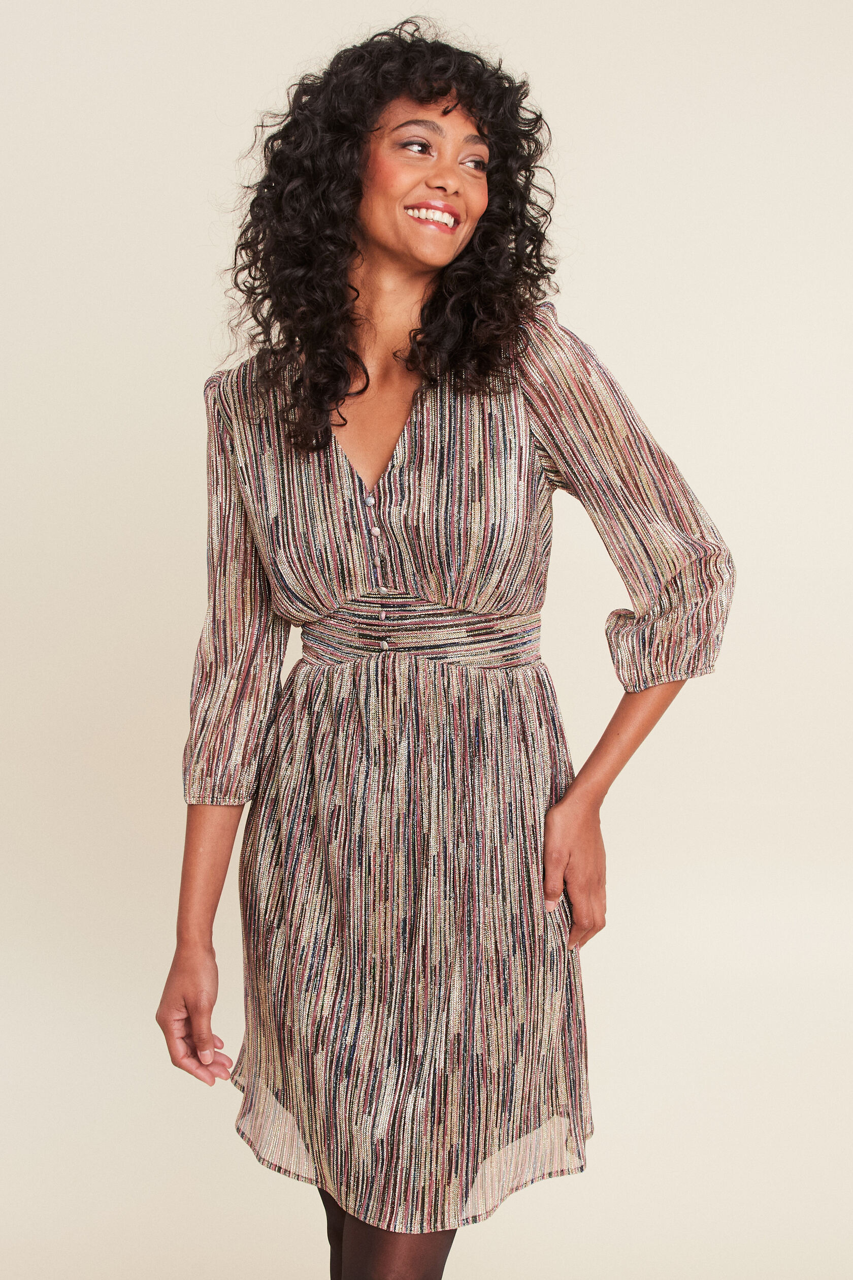 Robe évasée manches 3/4, BREAL