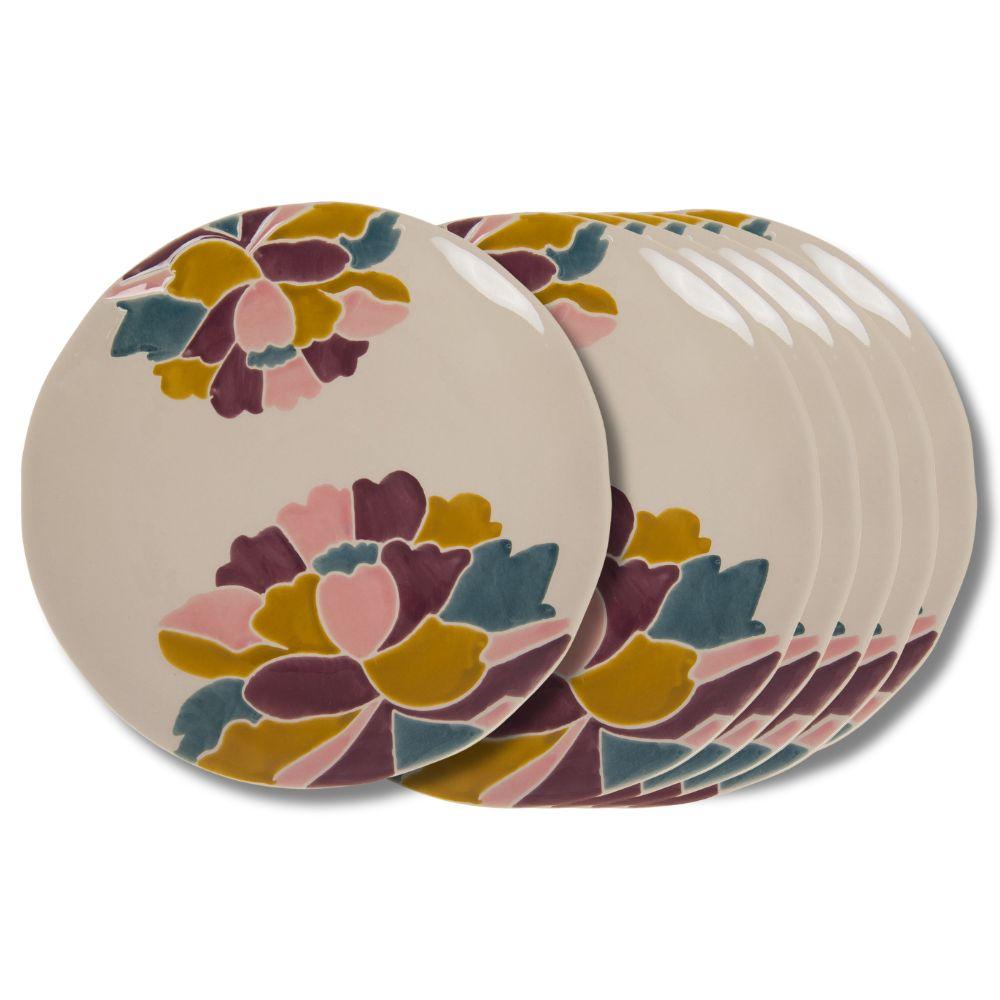 Assiette plate Paula 25 cm (lot de 6), AMADEUS