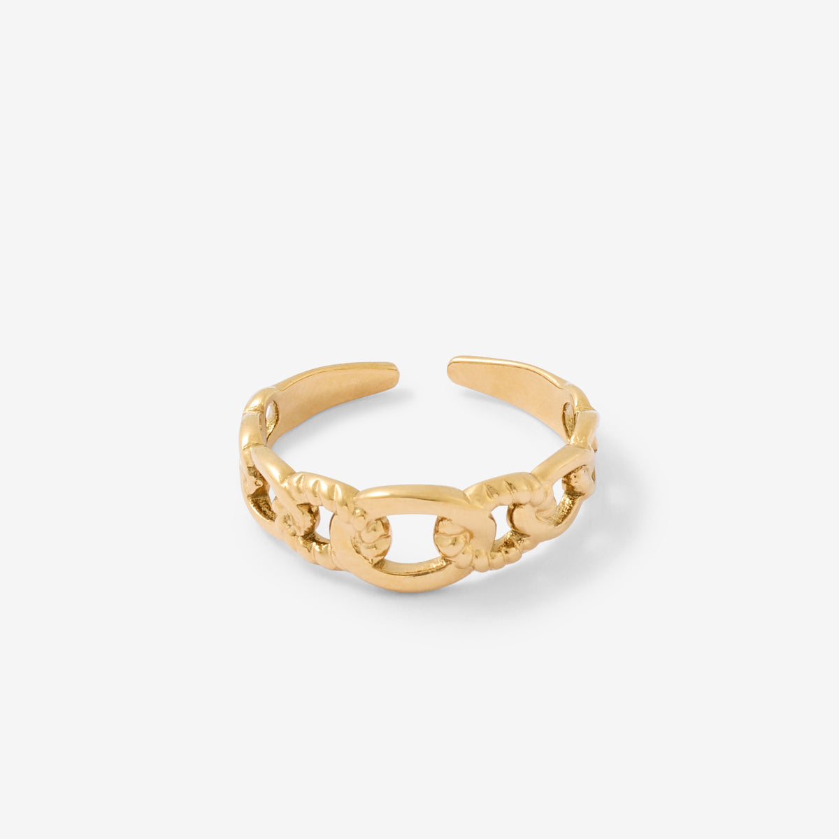 Bague effet chaîne Acier Inoxydable doré, BALABOOSTE