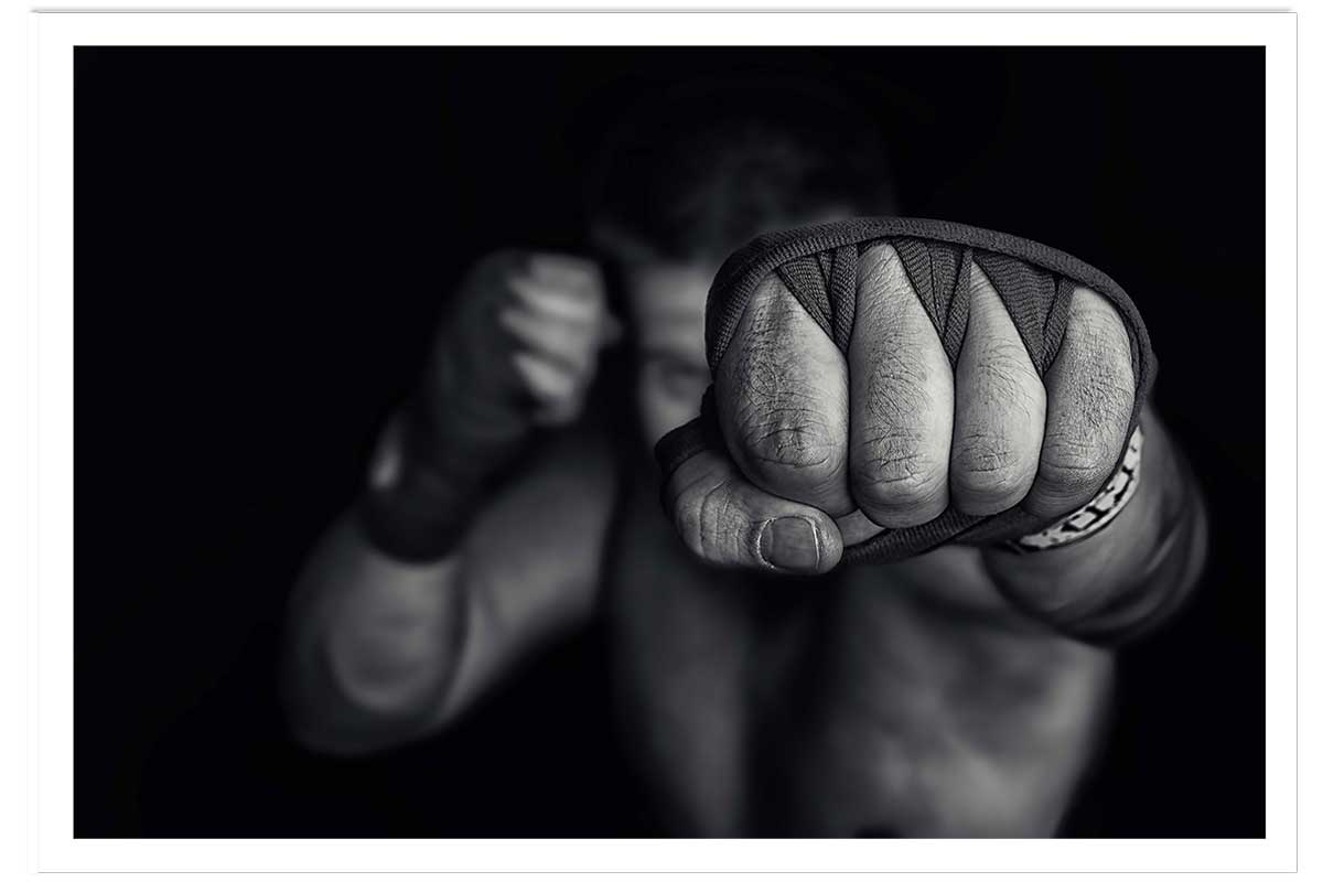 Affiche boxe left wing, HEXOA