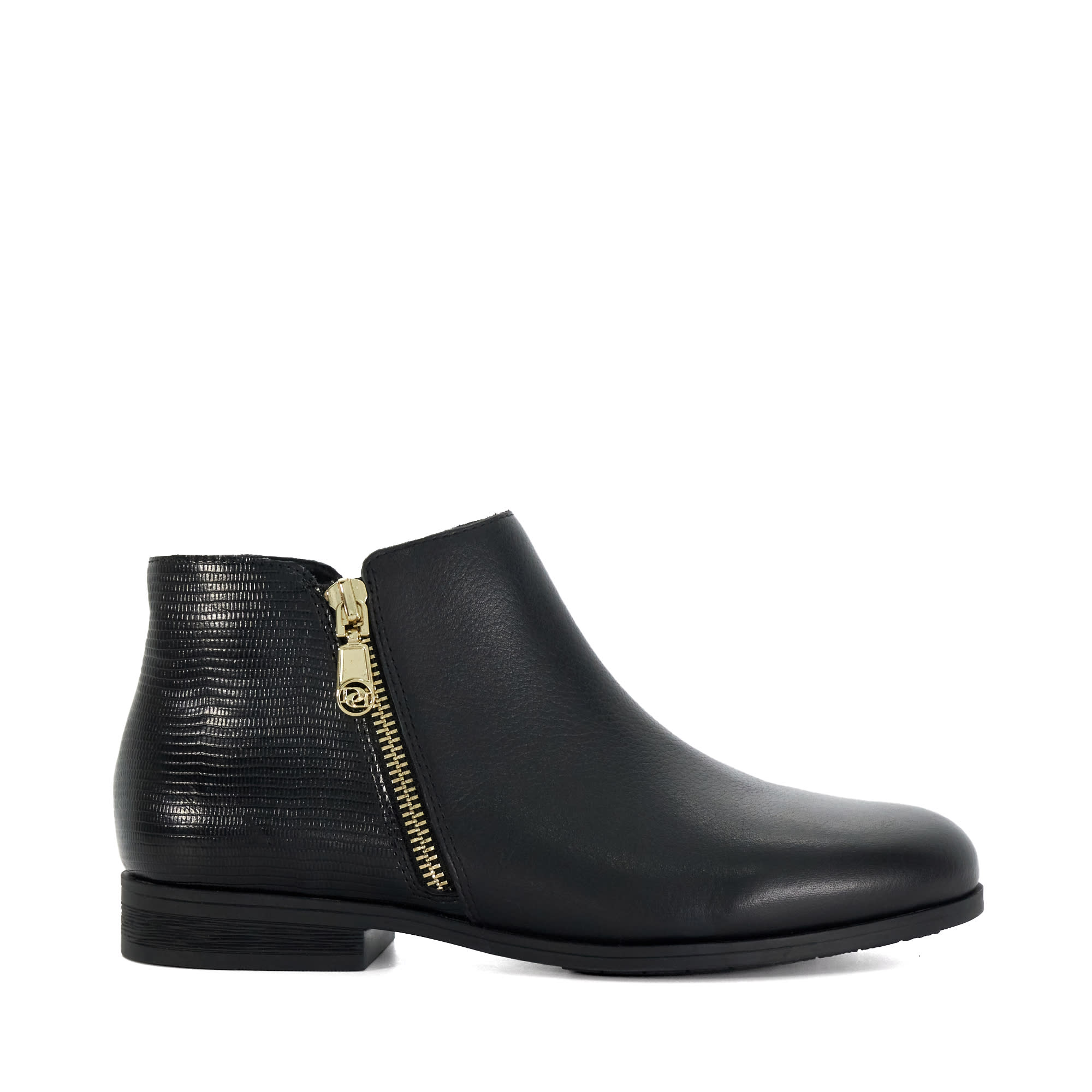 Bottines en cuir à coupe large et talon bas - Wide Fit PANDIAS, DUNE LONDON