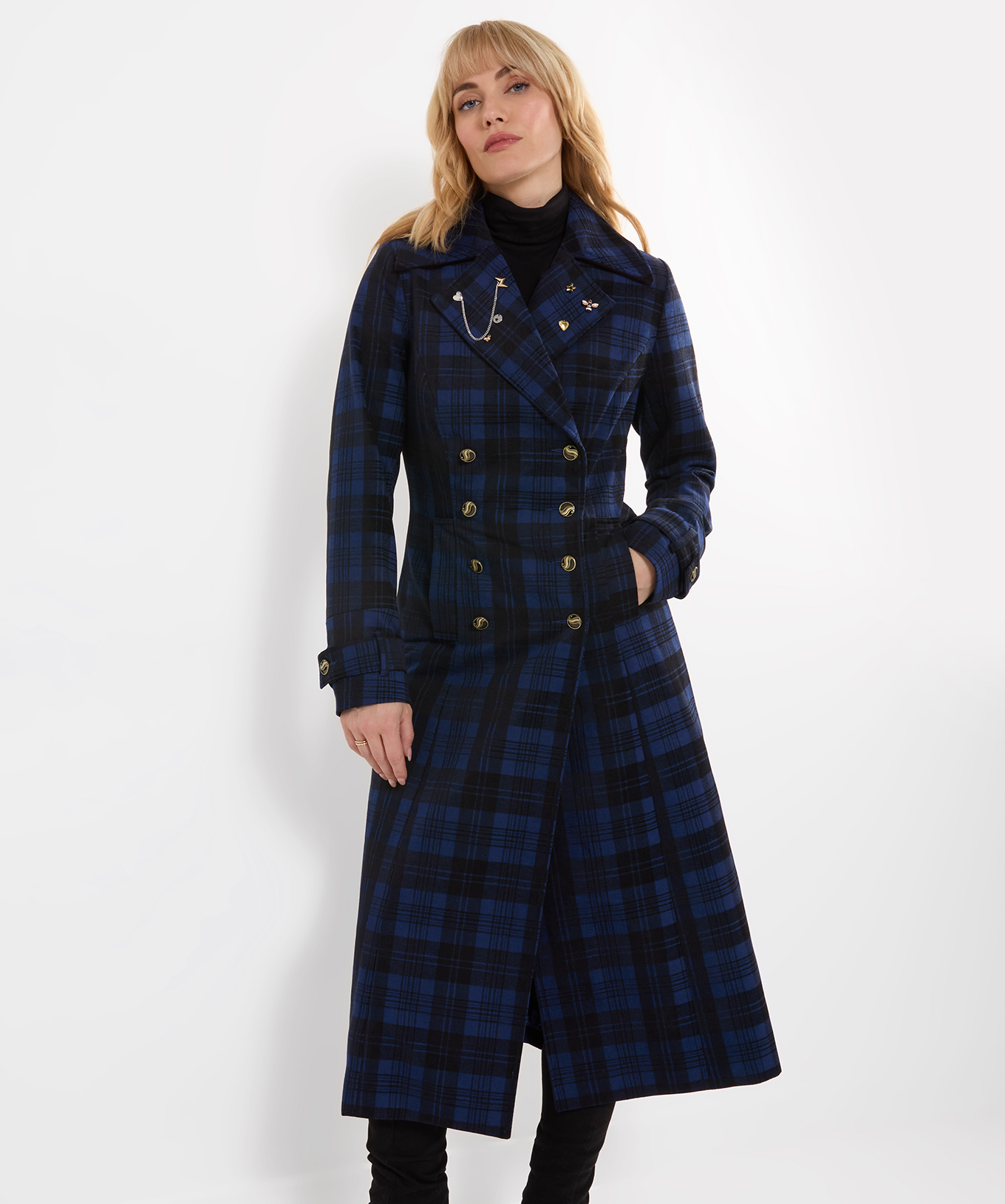 Long Manteau à Carreaux Roxie, JOE BROWNS