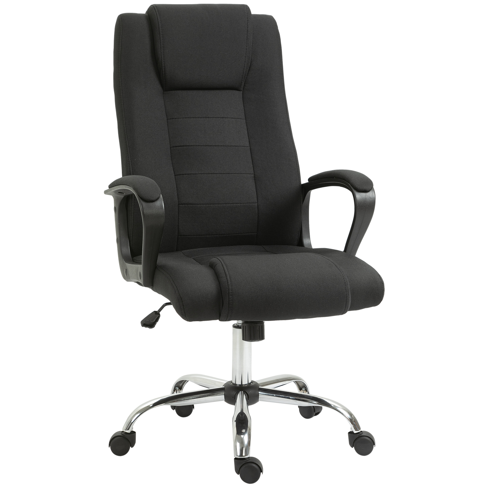 chaise de bureau Lin Noir, HOMCOM