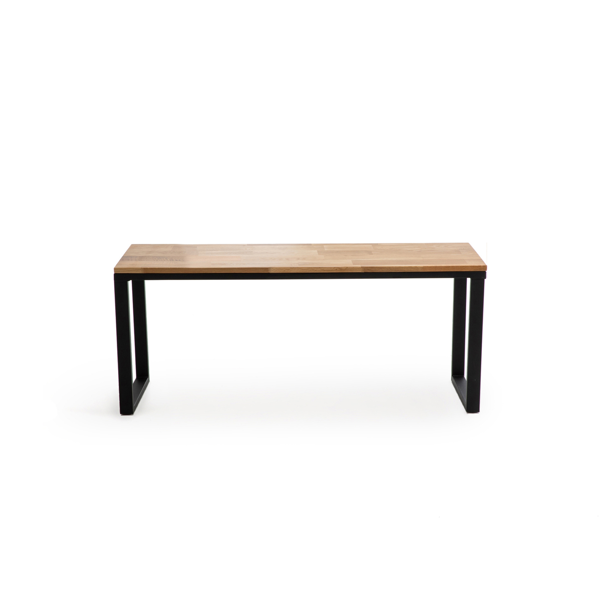 Product photograph of Hiba Bench In Solid Oak Steel from La Redoute UK.