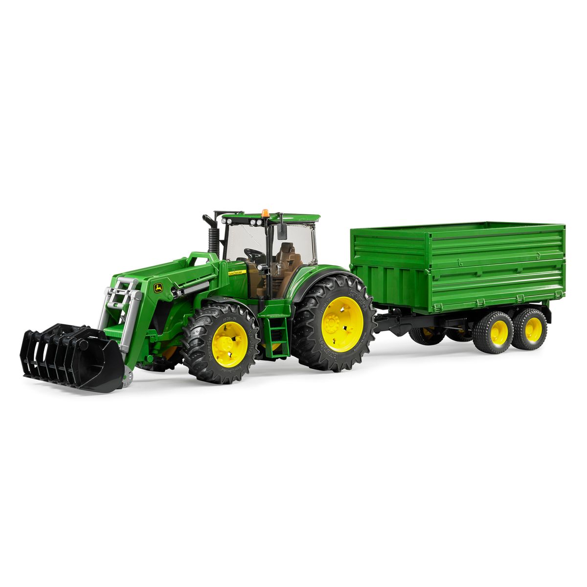 Promo Tracteur Claas Avec Fourche Et Remorque chez Jouets Sajou