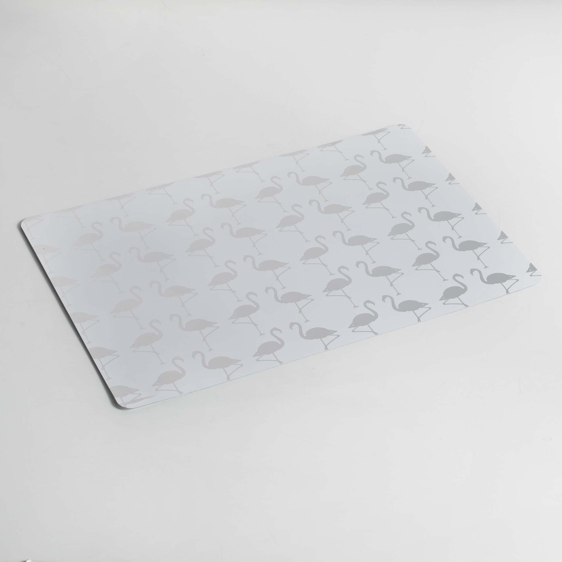 Set de table 28 x 44 cm acapulco blanc imprime metallise, EDEN