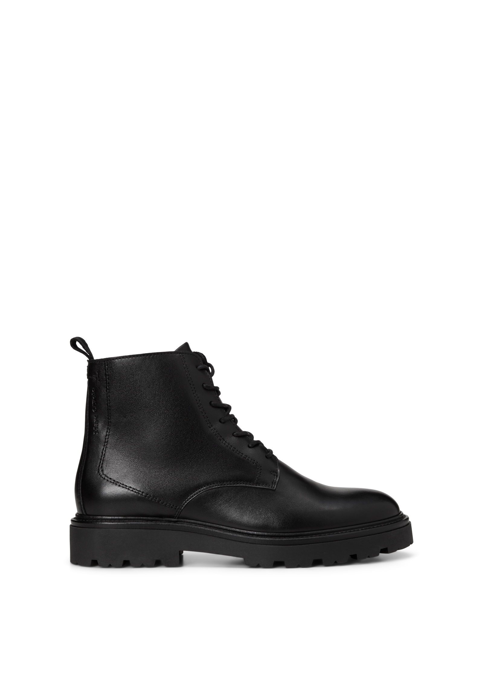 Bottes à lacets, modèle Phil en cuir de vachette de qualité supérieure, MARC O'POLO
