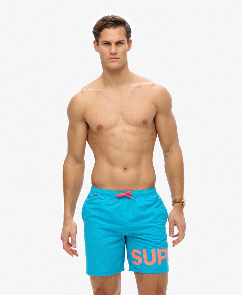 Short de bain à motif longueur 43 cm, SUPERDRY