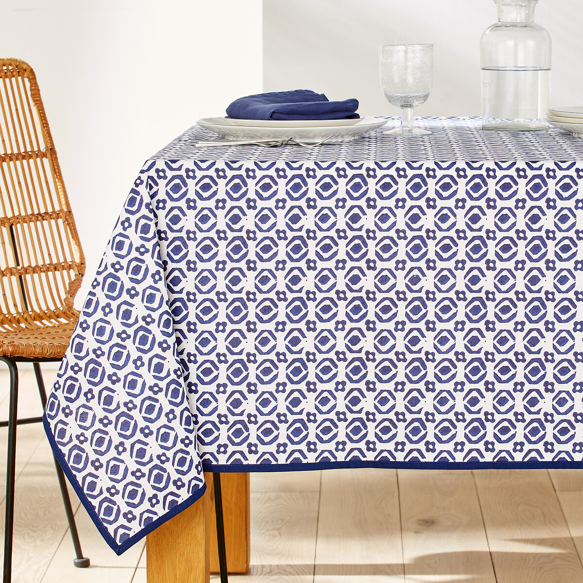 Martinho Geometric Coated Polycotton Tablecloth