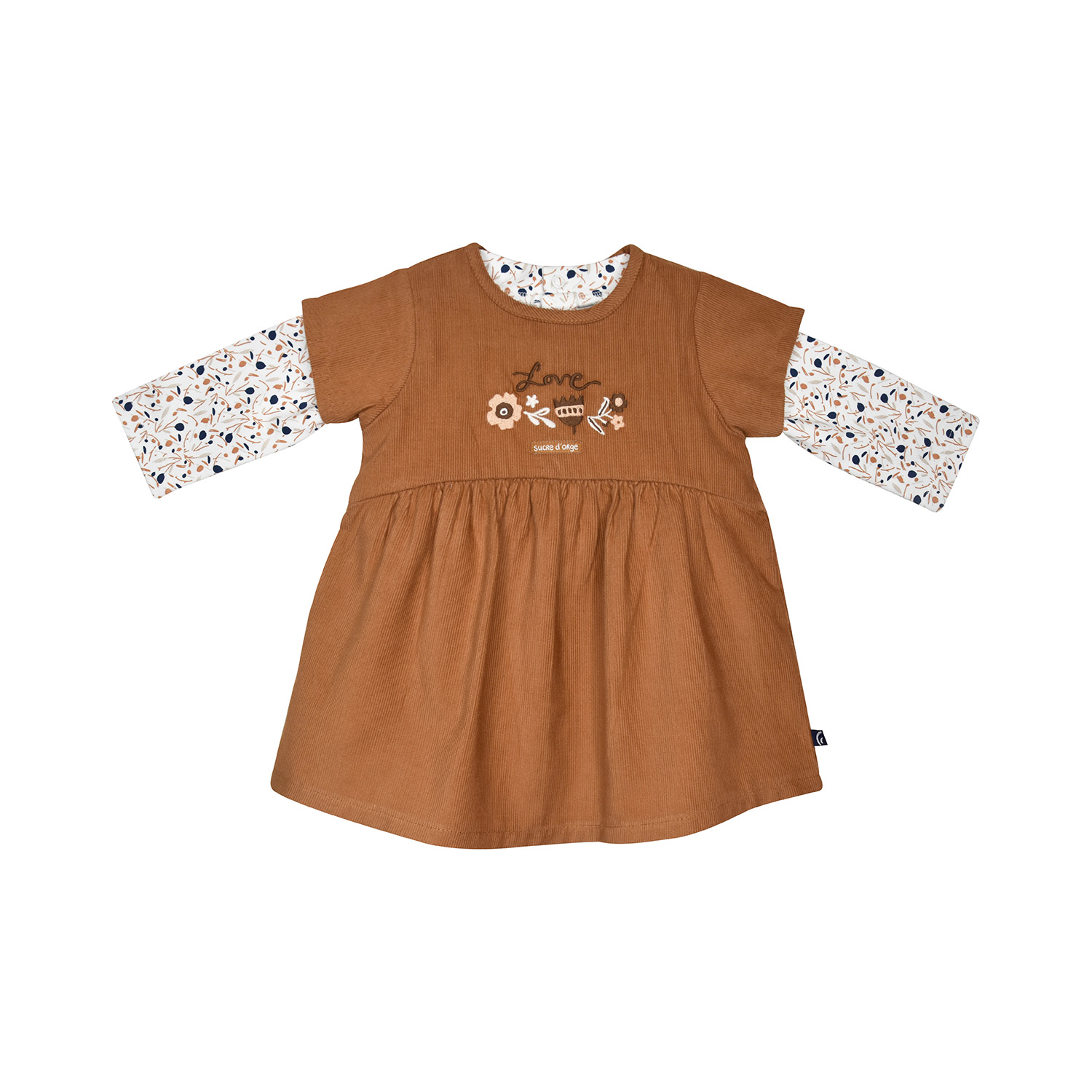 Ensemble tshirt robe mariane velours cotele, SUCRE D'ORGE