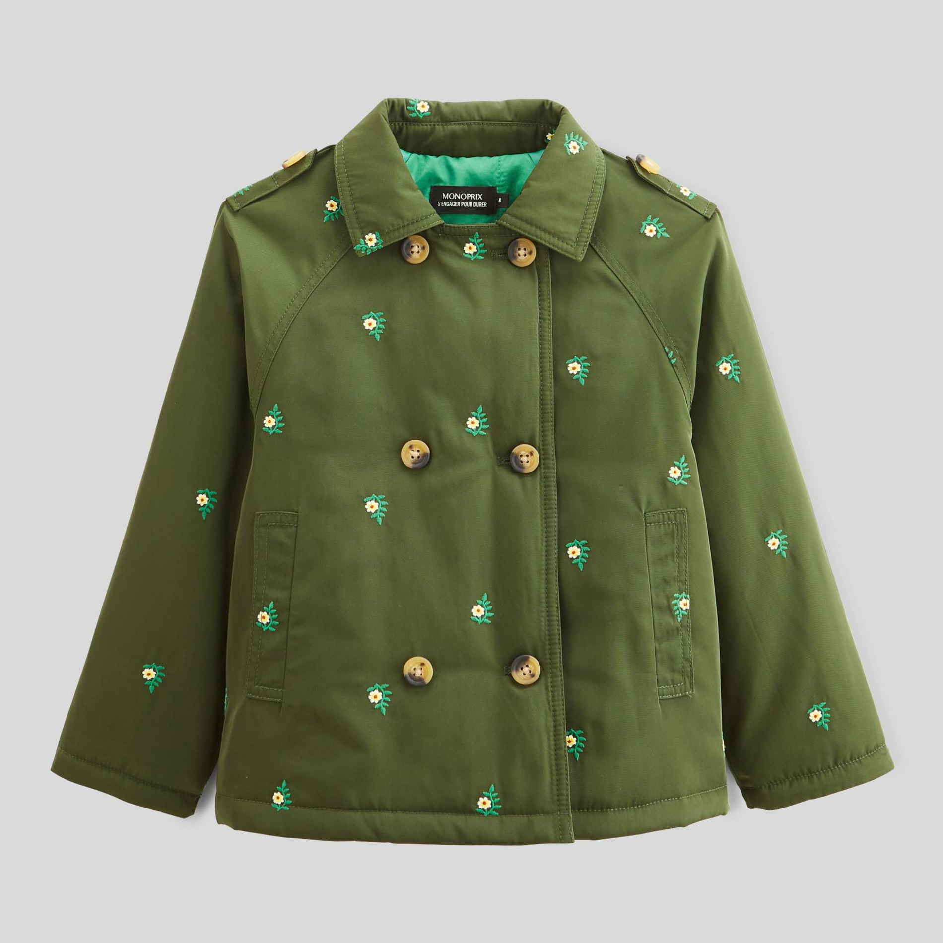 Trench brodé, MONOPRIX