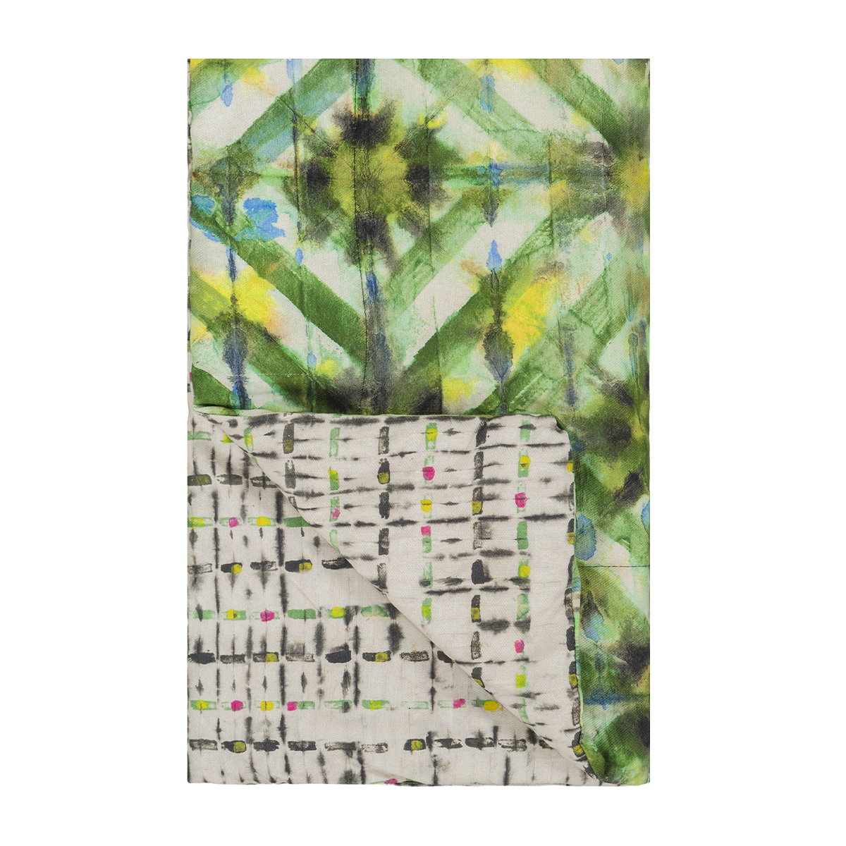 Courtepointe imprimée en gabardine de coton, PARQUET BATIK FOREST, DESIGNERS GUILD
