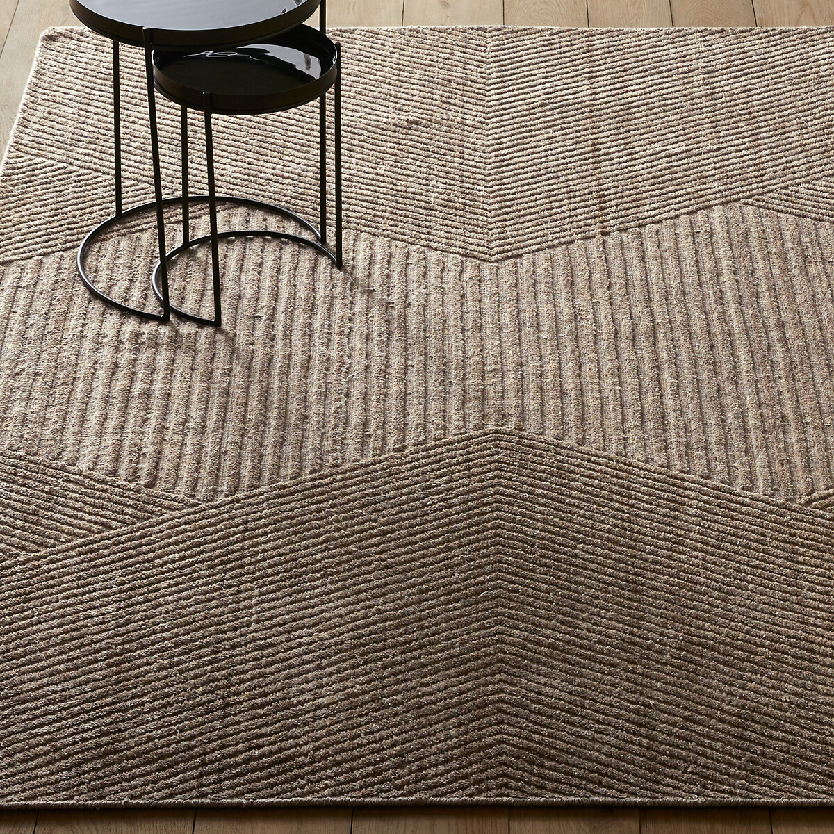 Aitor Graphic Textured Wool Rug