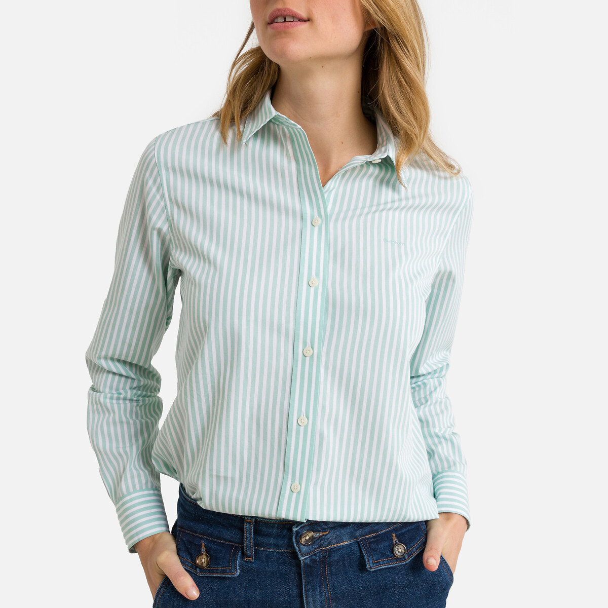 Relaxed Fit Monogram Striped Shirt - GANT