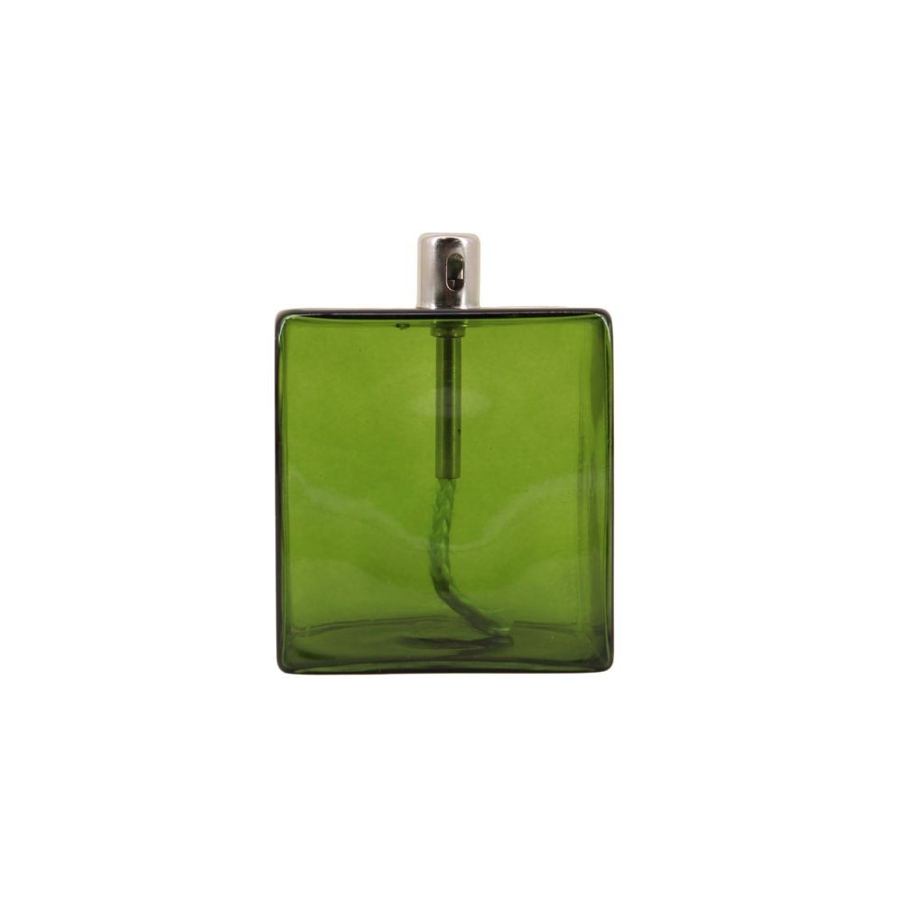 Lampe à huile cube en verre soufflé 10cm, BAZAR DE LUXE