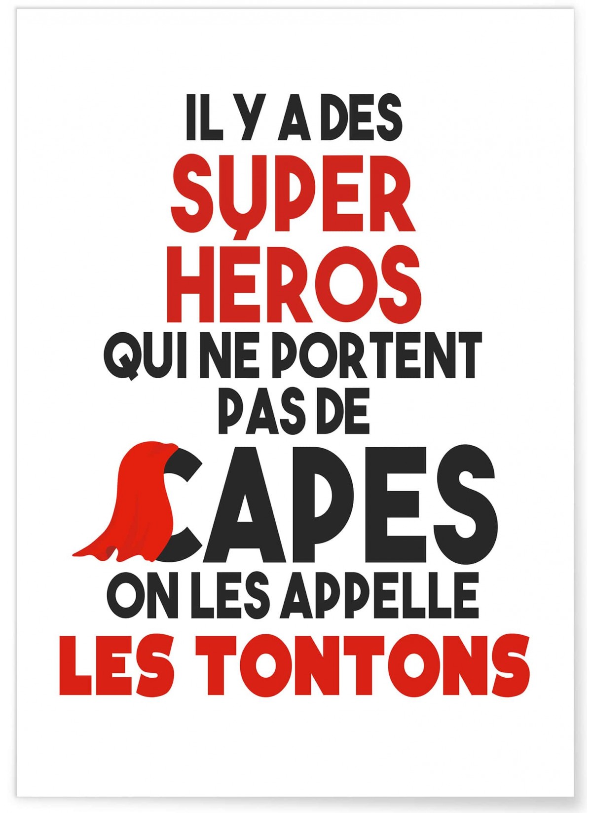 Affiche 'Tontons Super Héros', L'AFFICHERIE
