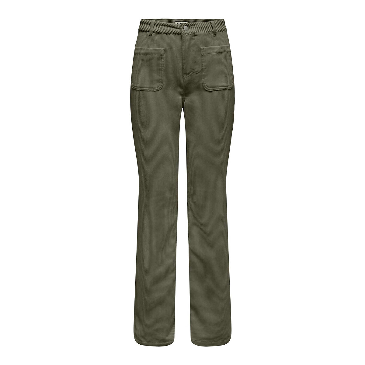 High waist bootcut trousers khaki Only La Redoute