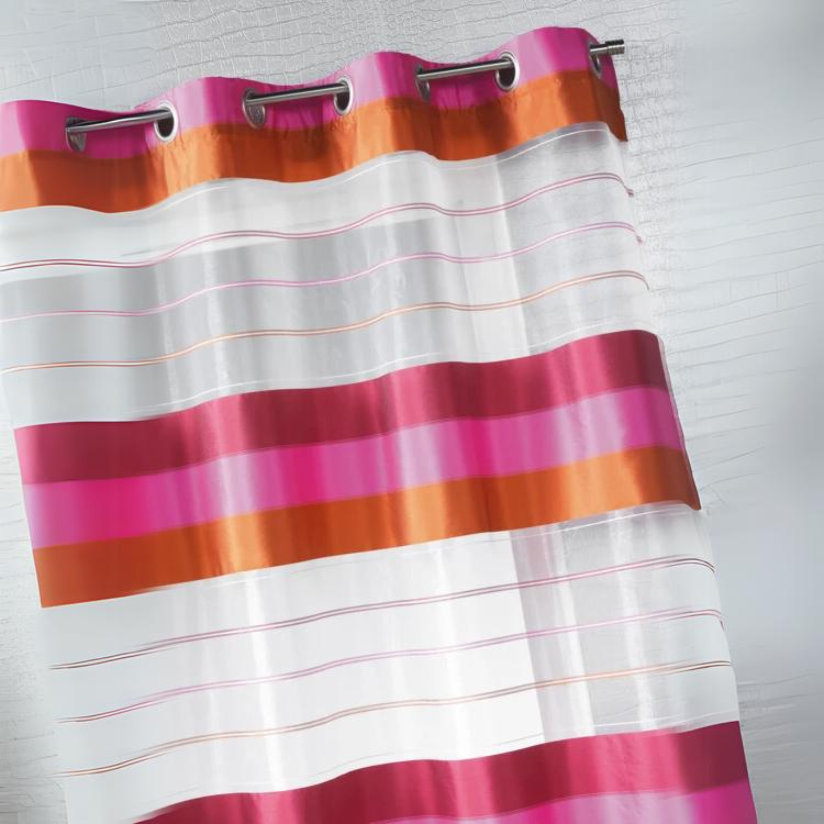 Voilage organza aux rayures horizontales, HOME MAISON