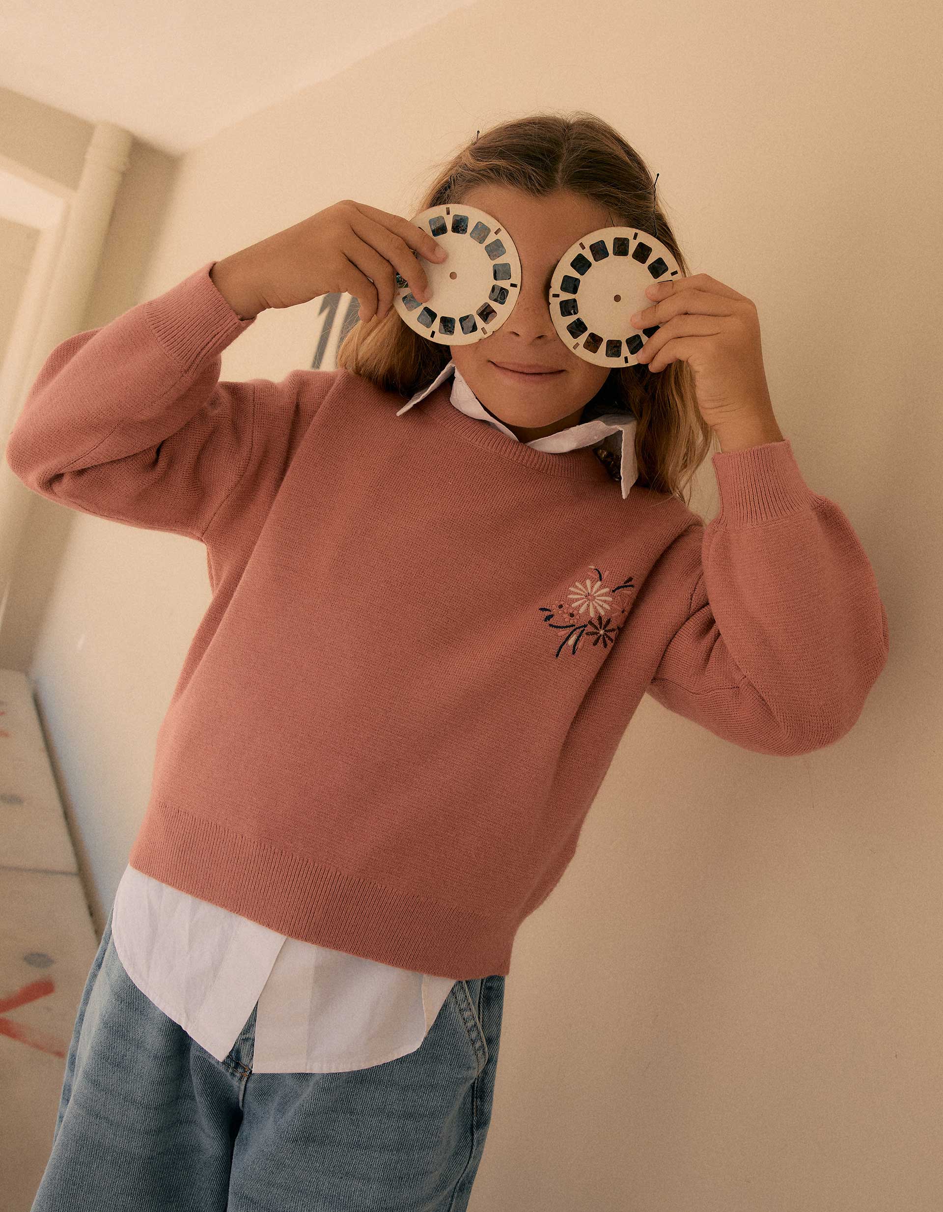 Pull en maille avec fleurs brodées, ZIPPY