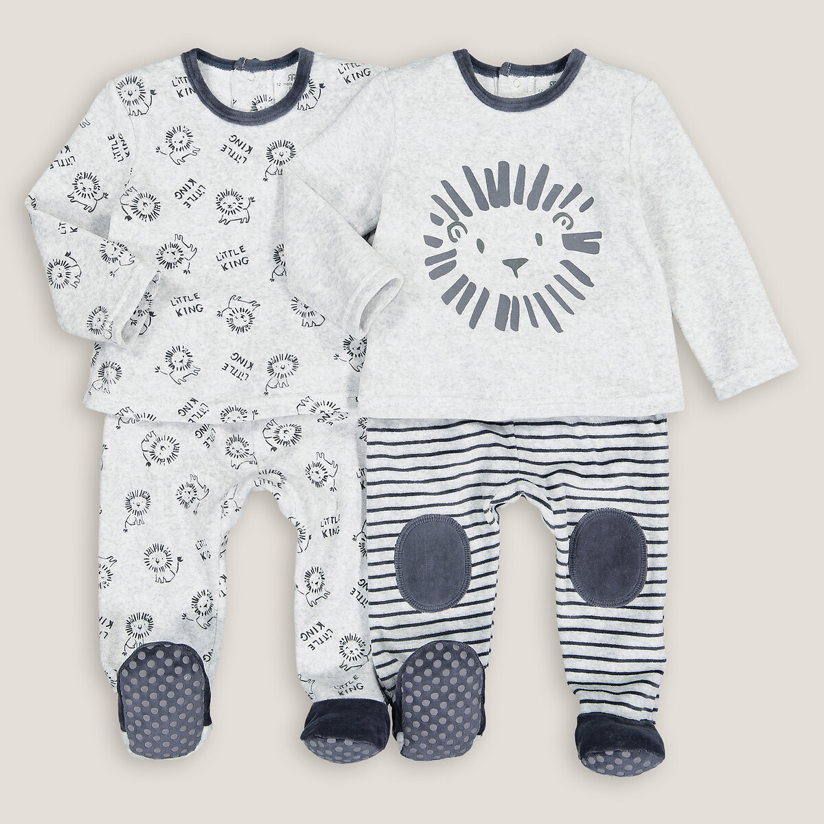 Lot de 2 pyjamas 2 pièces en velours, LA REDOUTE COLLECTIONS