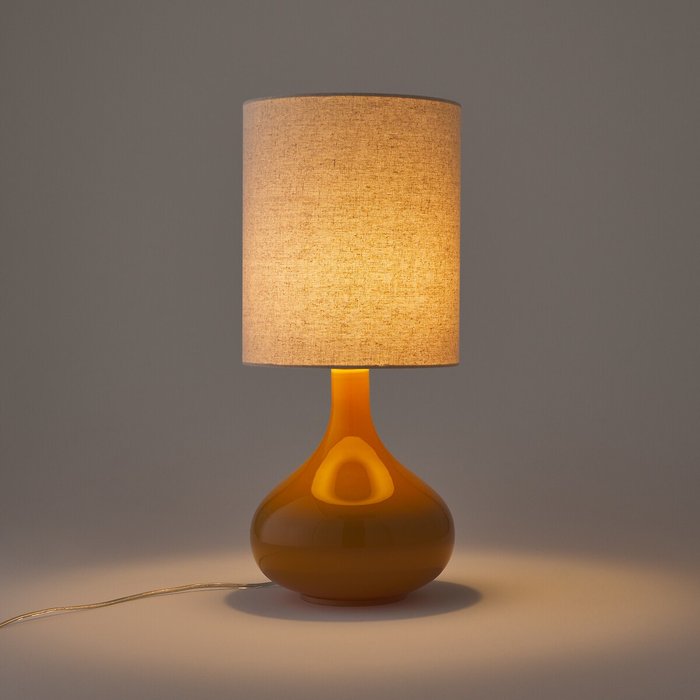 Image 0 Lampe à poser verre et lin, Juna LA REDOUTE INTERIEURS Lampe à poser verre et lin, Juna LA REDOUTE INTERIEURS image 0