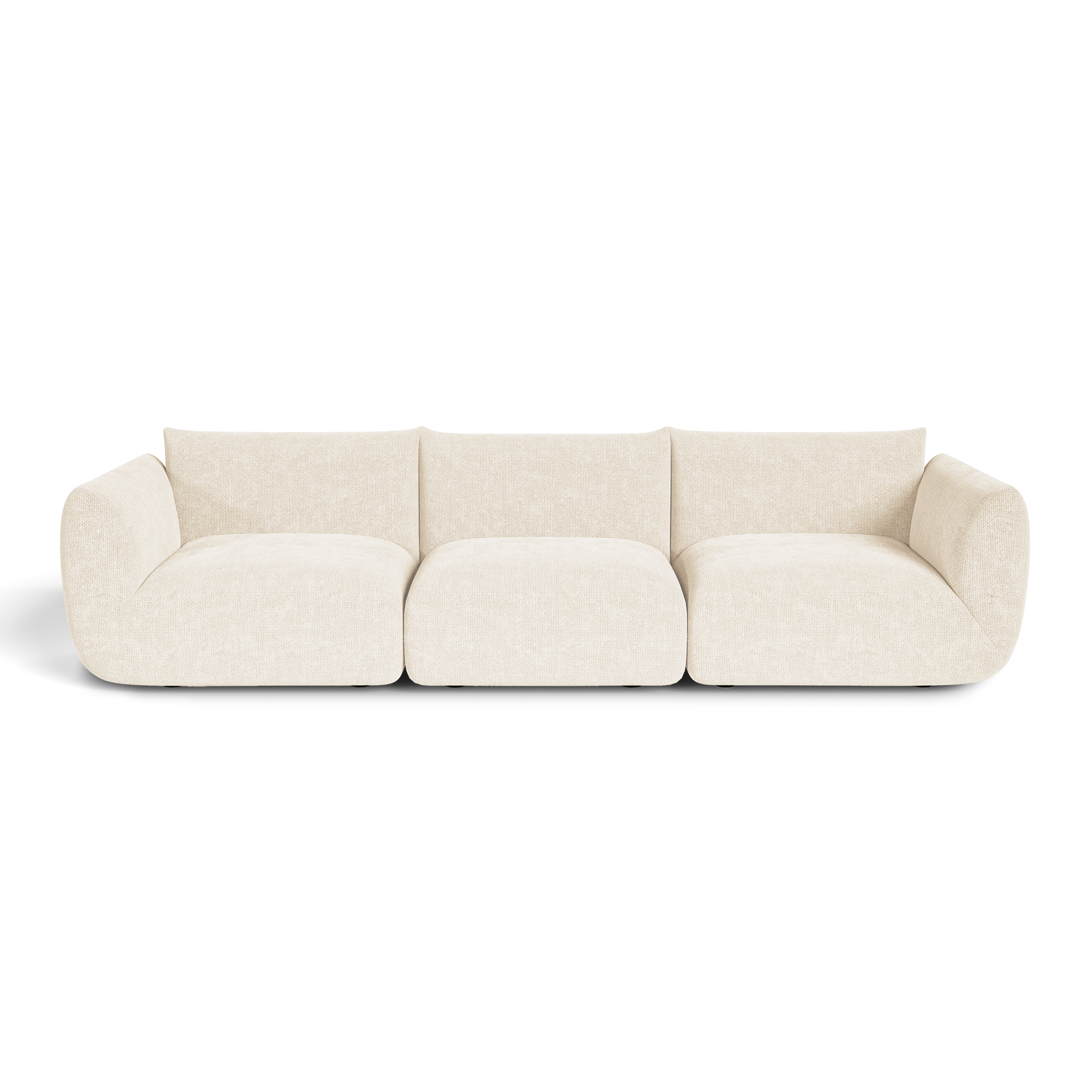 Canapé modulable 5 places en velours chenillé NOOMA, SIA HOME