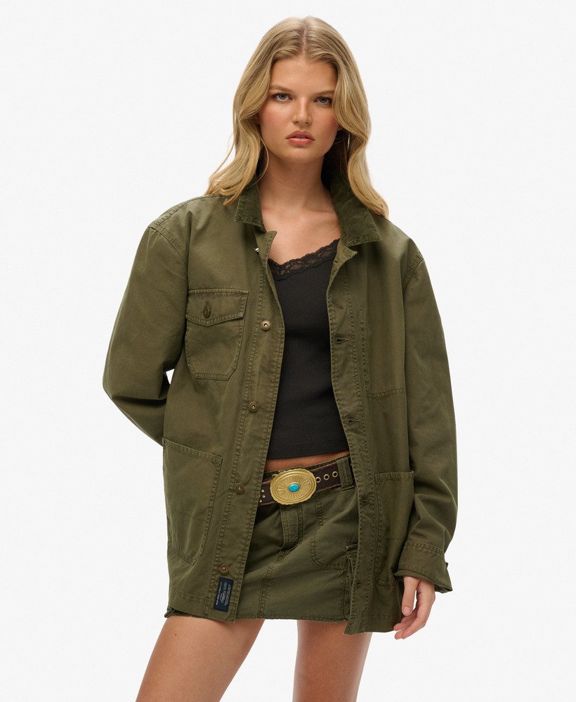 The Merchant Store - Veste de travail oversize en coton, SUPERDRY