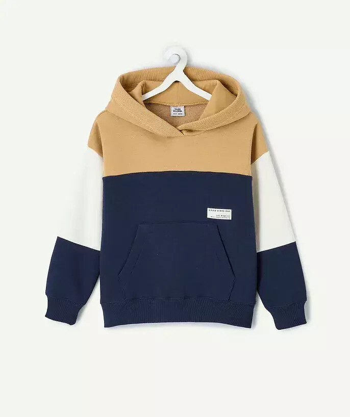 Sweat avec capuche color block, en molleton, TAPE A L'OEIL