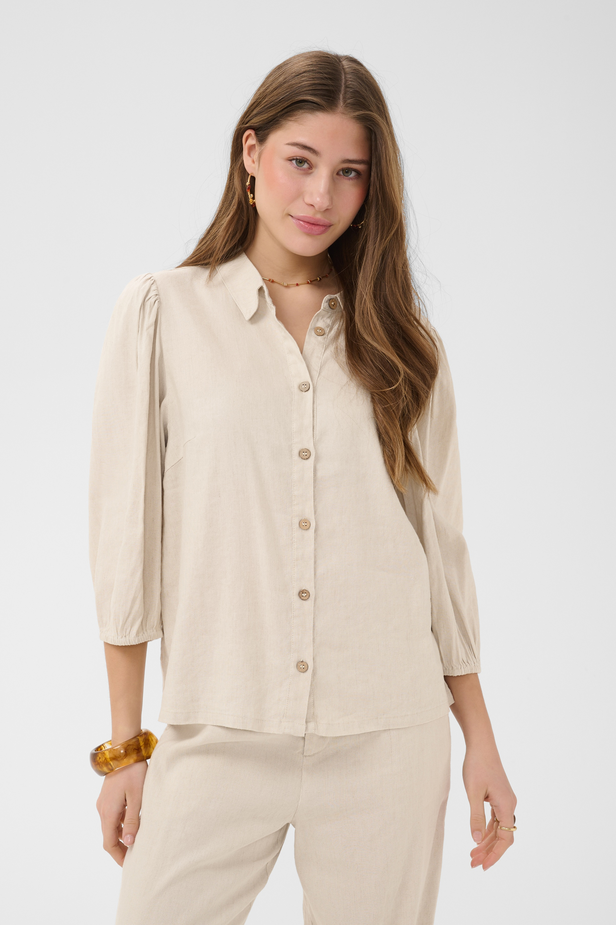 Chemise à manches longues, CREAM