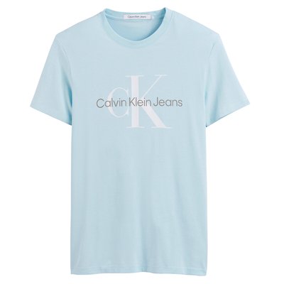 Logo Print Cotton T-Shirt with Crew Neck CALVIN KLEIN JEANS