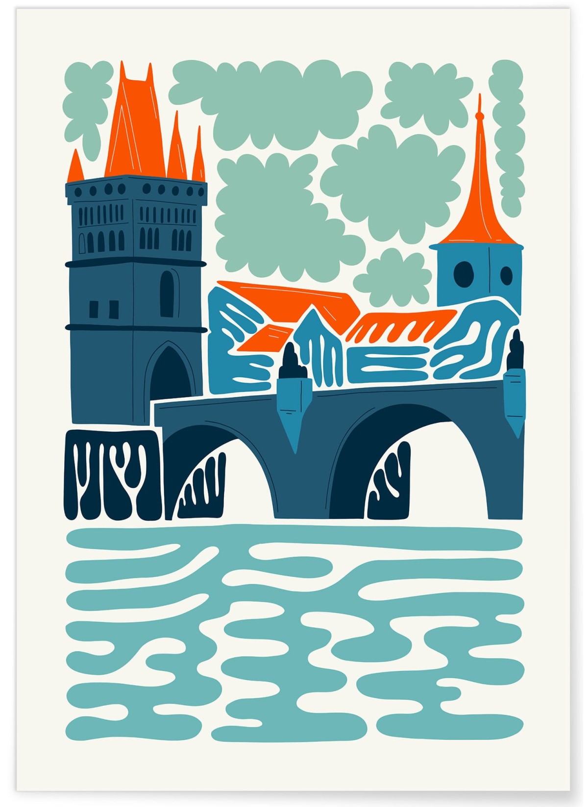 Affiche Prague Charles Bridge, L'AFFICHERIE