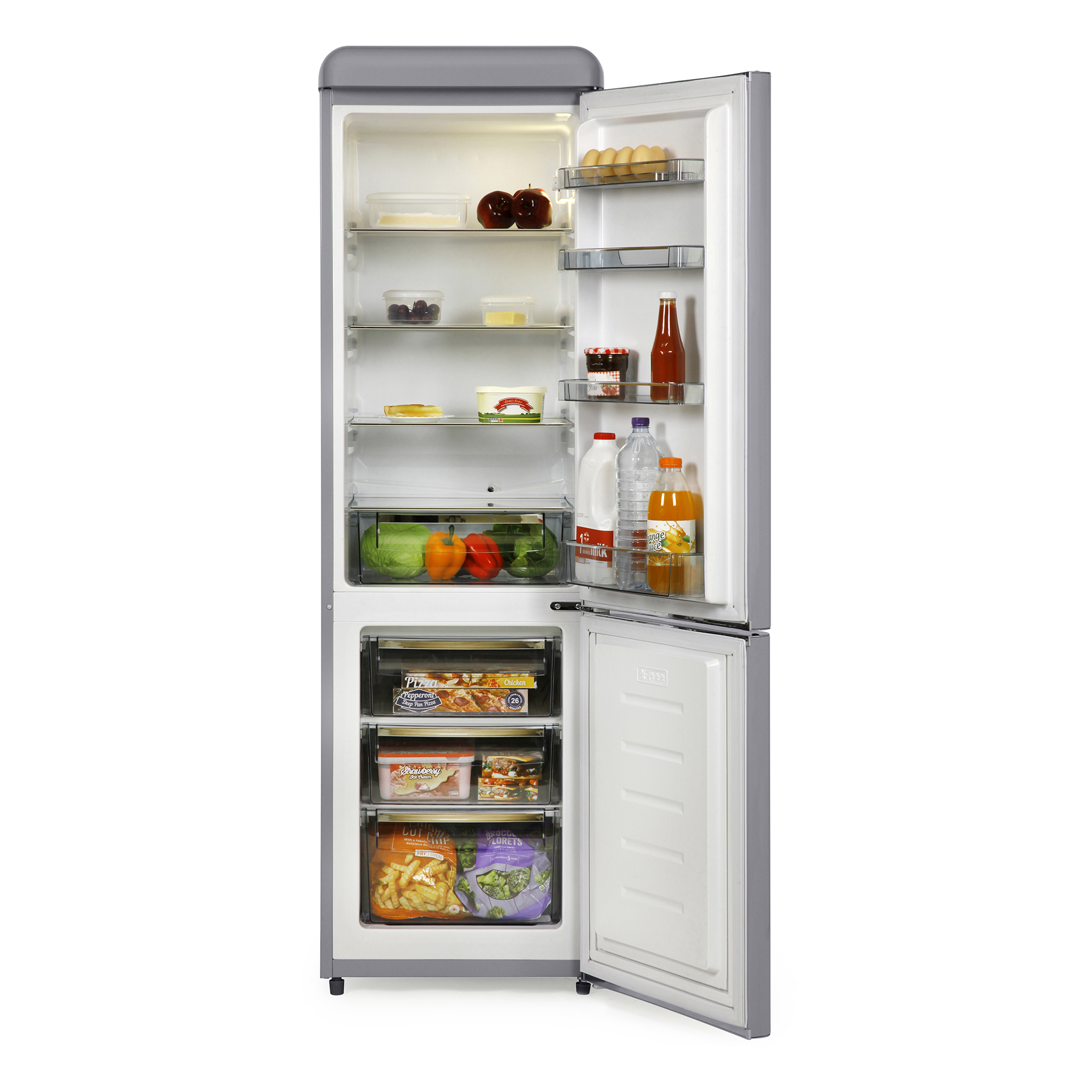 swan retro slimline fridge freezer