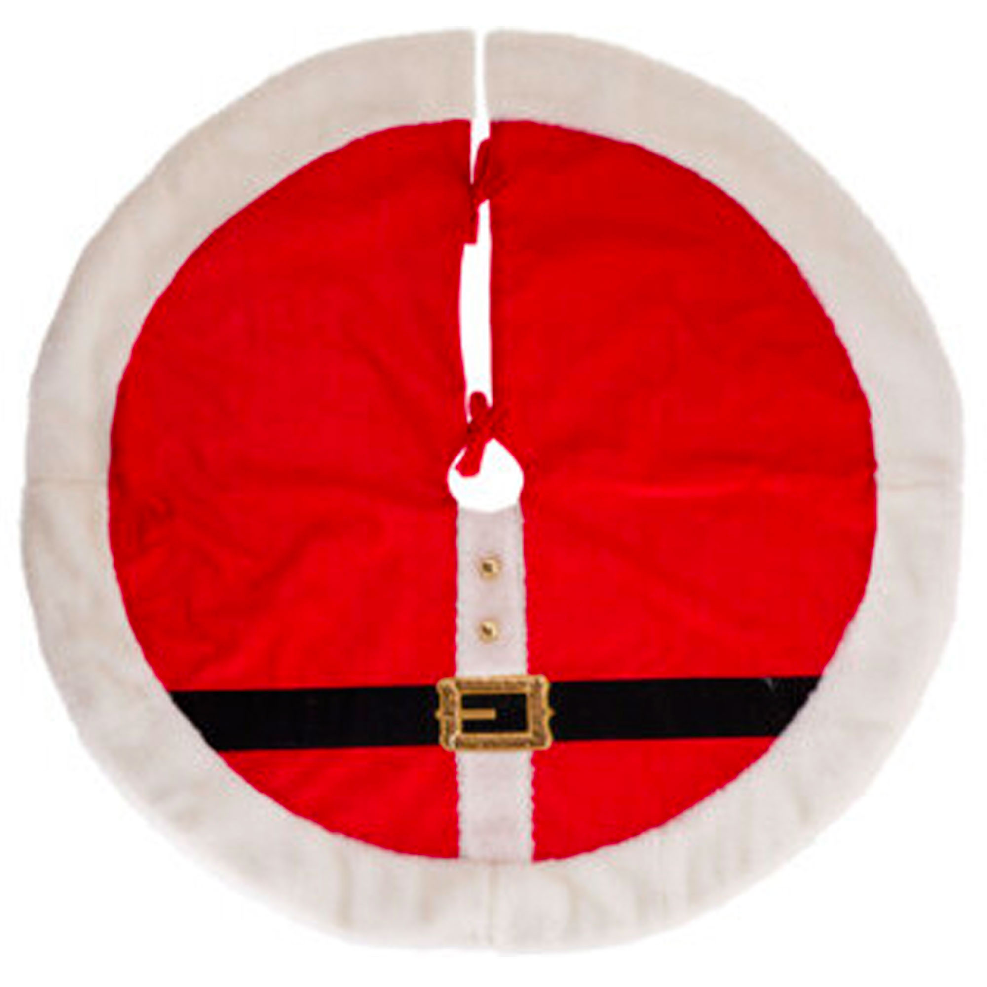Couvre-pied de sapin de Noël rouge et blanc 90x90cm, WADIGA