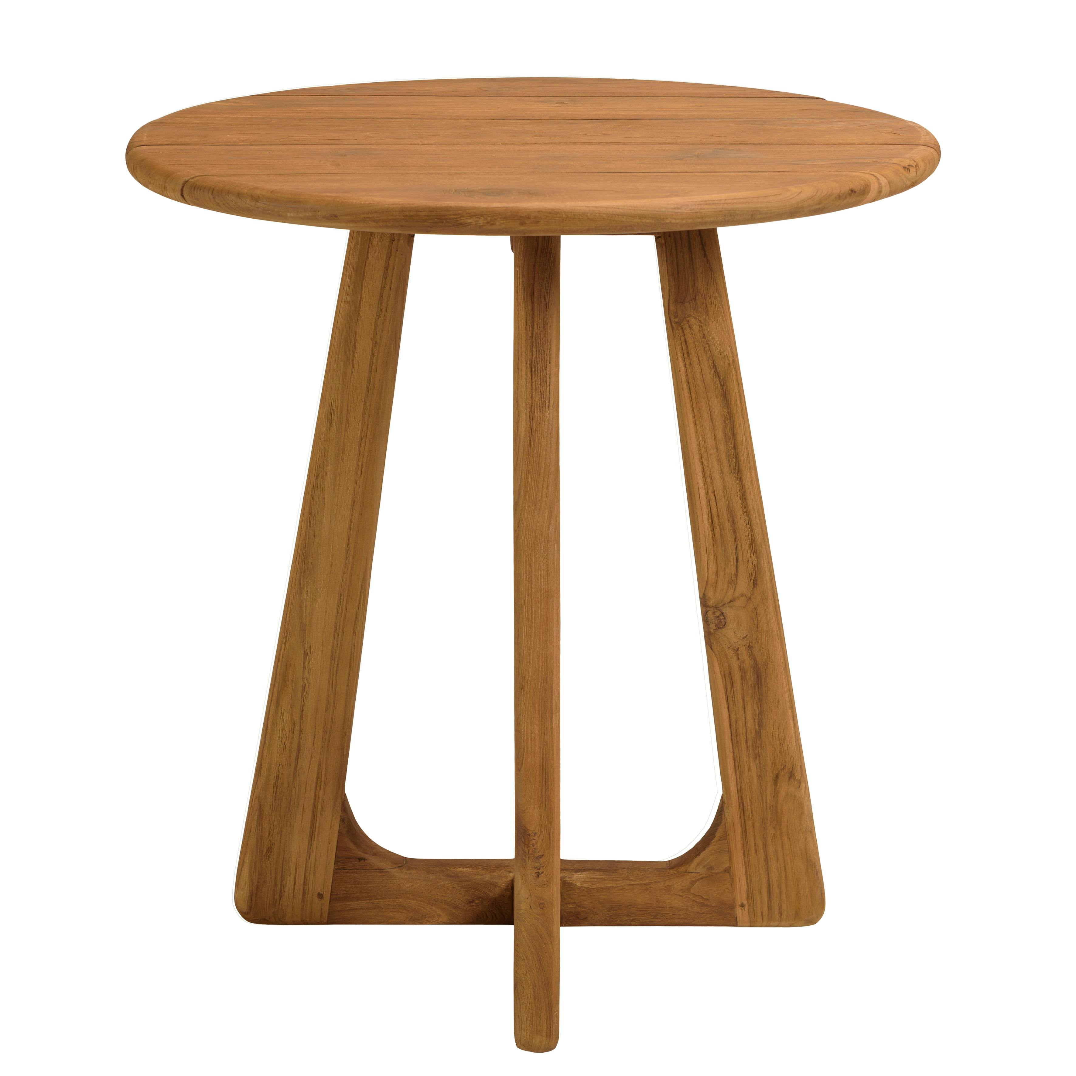 Table de jardin ronde 70 cm en teck recyclé ORIA, PIER IMPORT