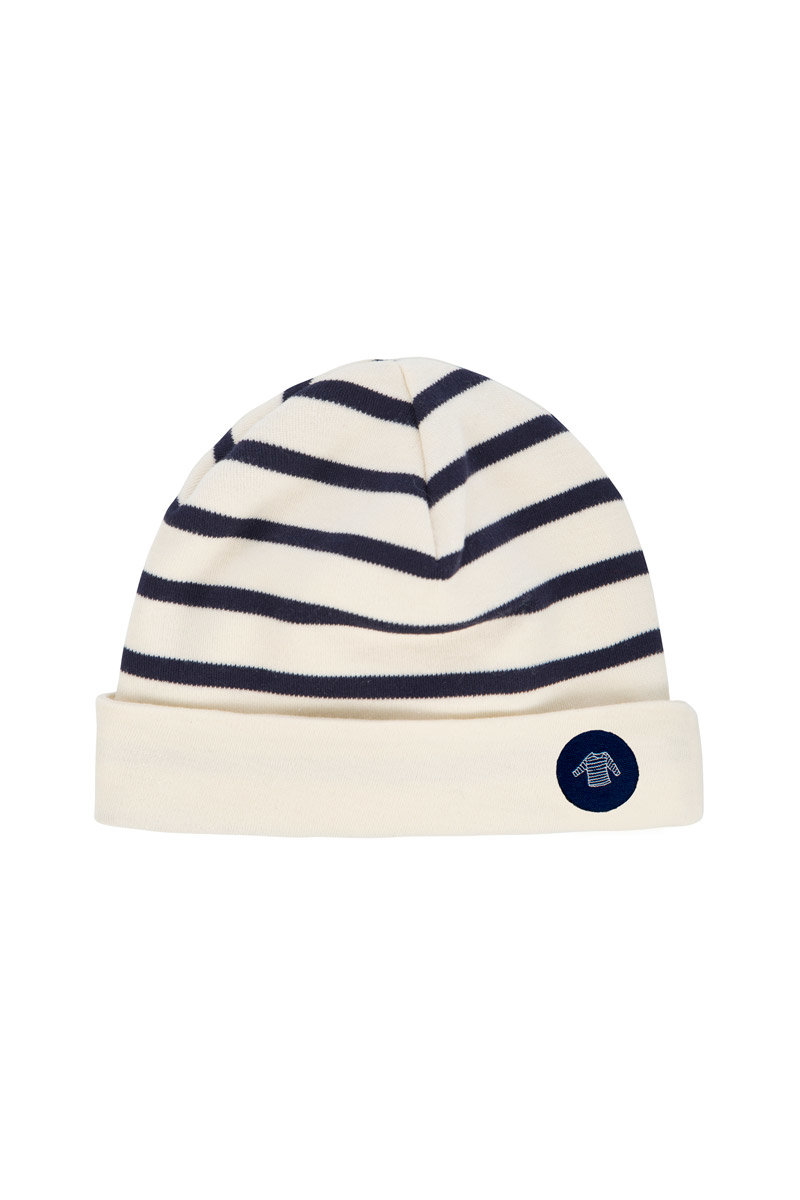 Bonnet Réversible Marin En Coton Morgan Baby, ARMOR-LUX