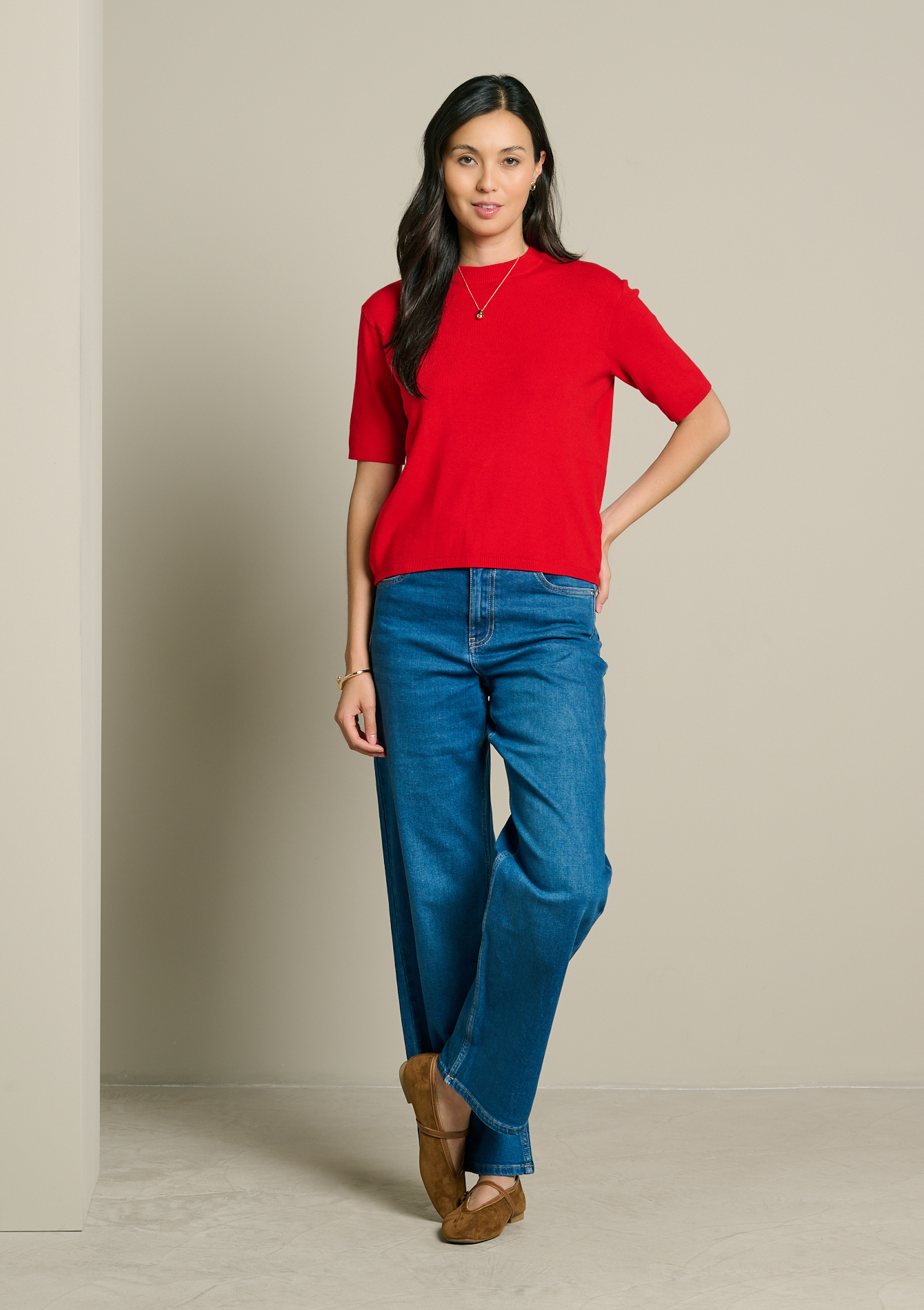 Pull manches courtes col rond, LOLALIZA