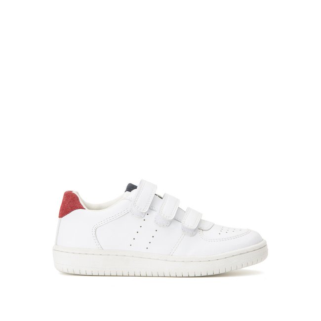 Kids Trainers with Touch 'n' Close Fastening, white, LA REDOUTE COLLECTIONS