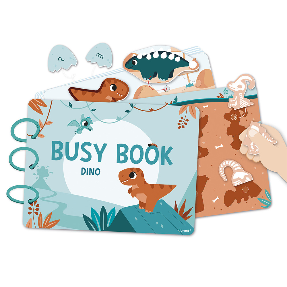 Livre D'activités Busy Book Les Dinos, JANOD