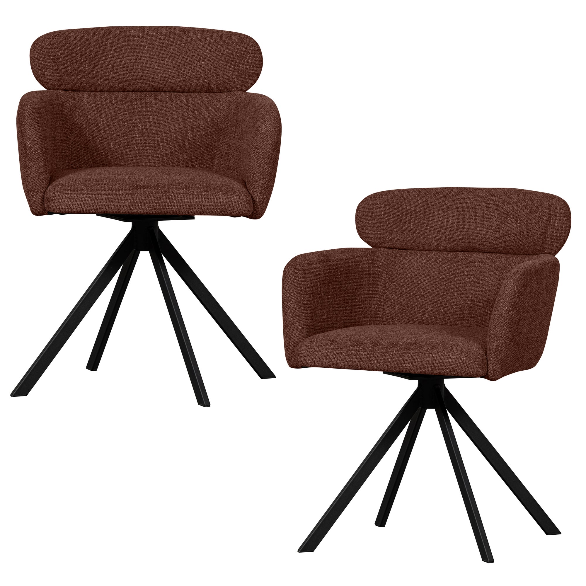 Lot de 2 chaises de salle à manger en polyester FENNE, WOOOD