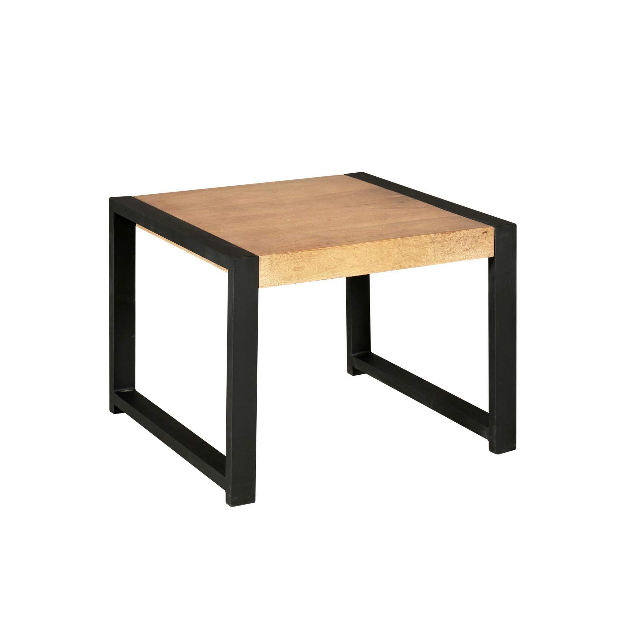 Bout de canapé carré en bois MILORA, PIER IMPORT