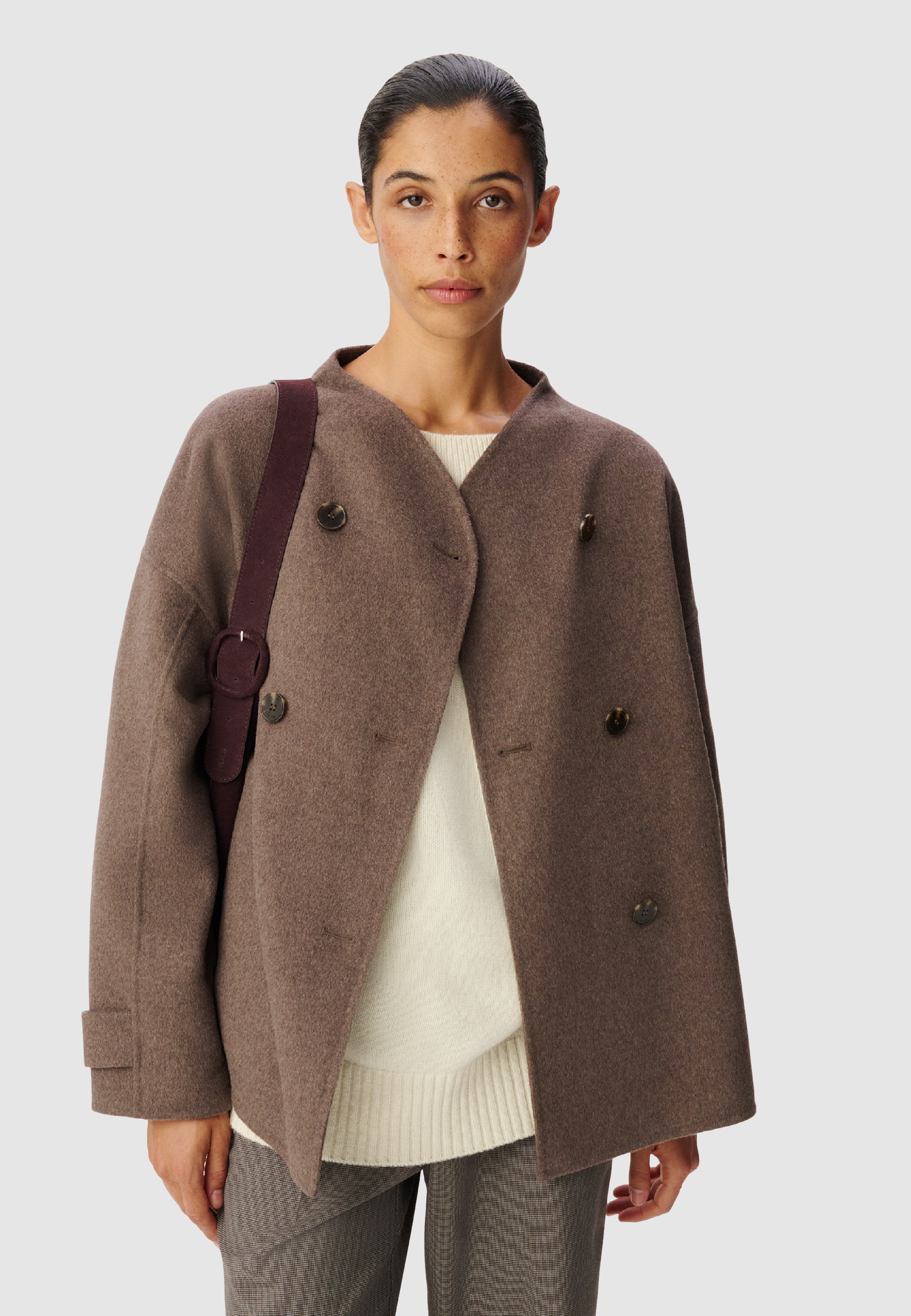 Manteau lainage boutonnage croisé, IKKS
