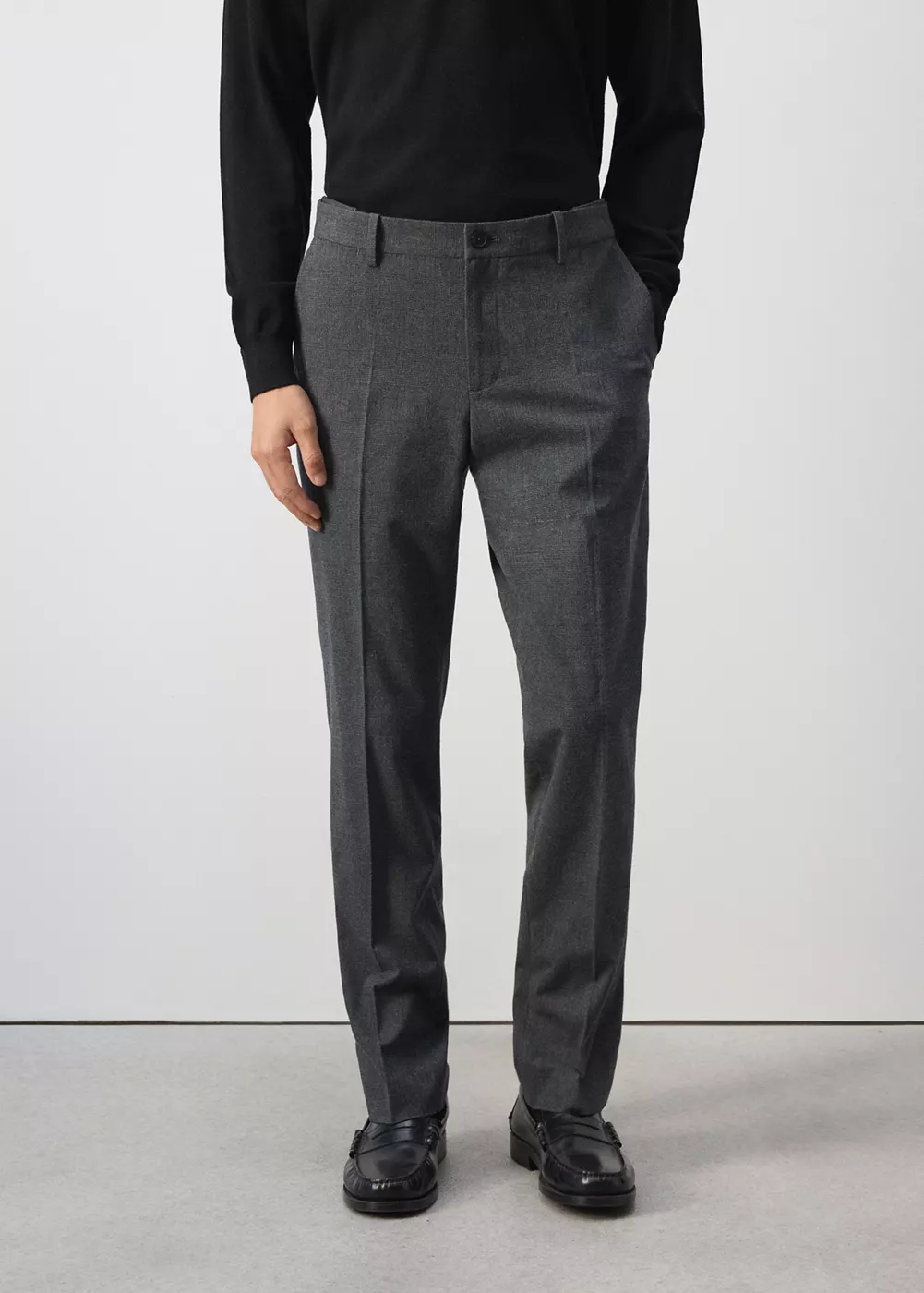 Pantalon flanelle regular-fit, MANGO MAN