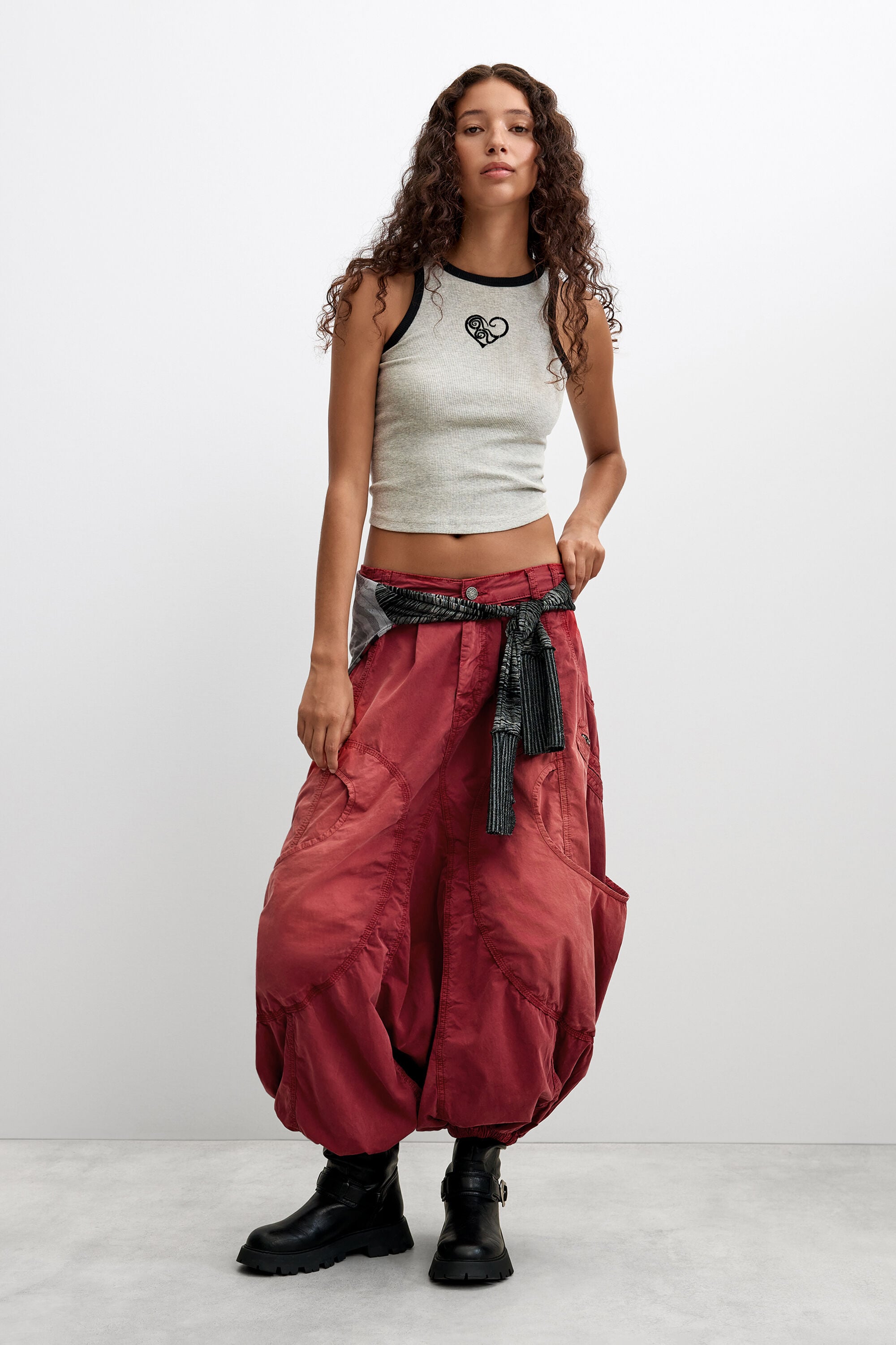 pantalon baggy en coton, DESIGUAL