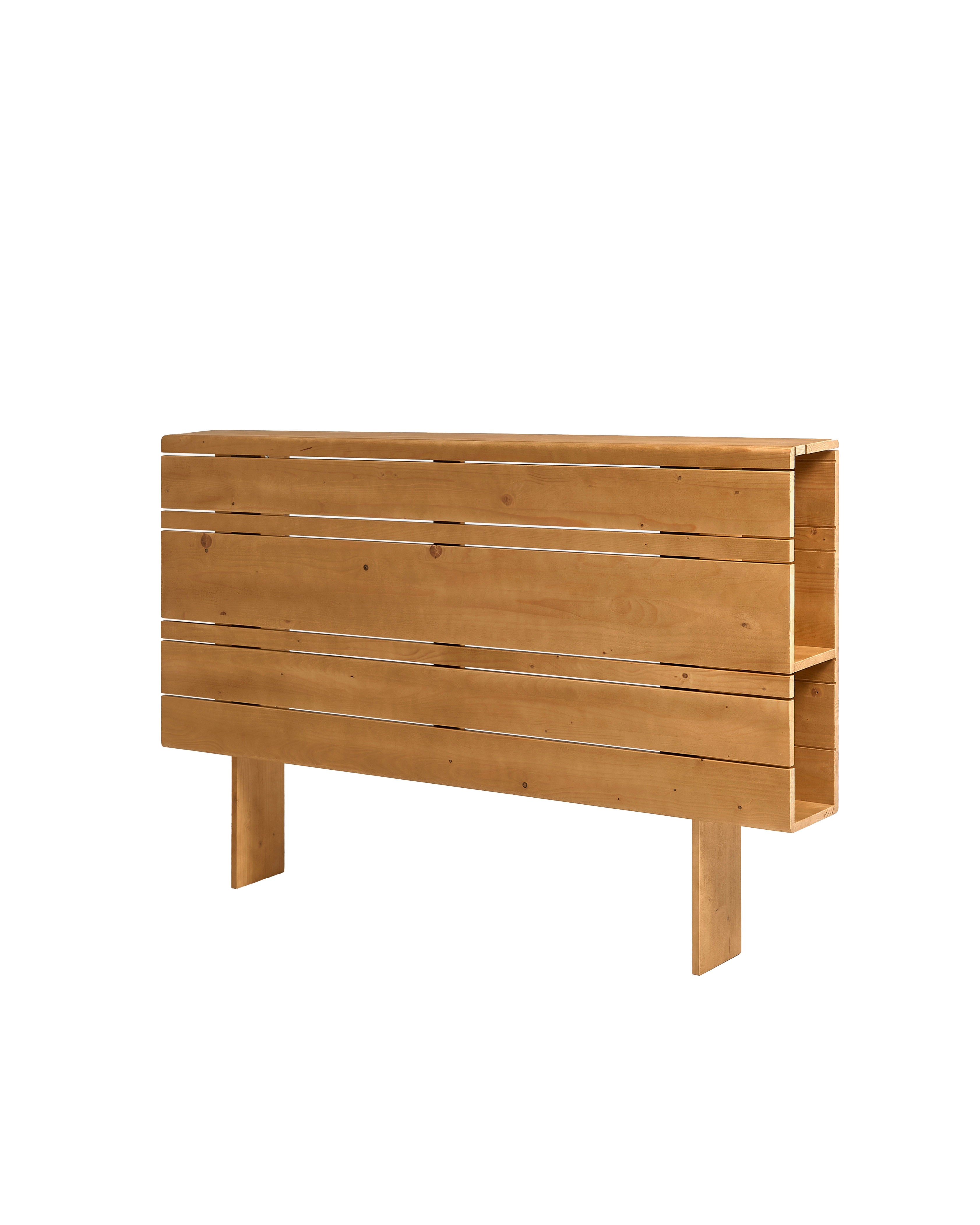 Tête de lit avec rangement en sapin massif marron clair 190 cm, HANNUN