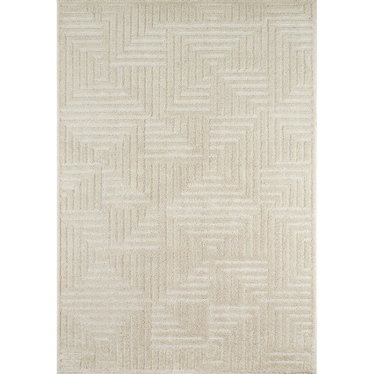 Tapis salon motif en relief crème - 160x230 cm HARMONIE