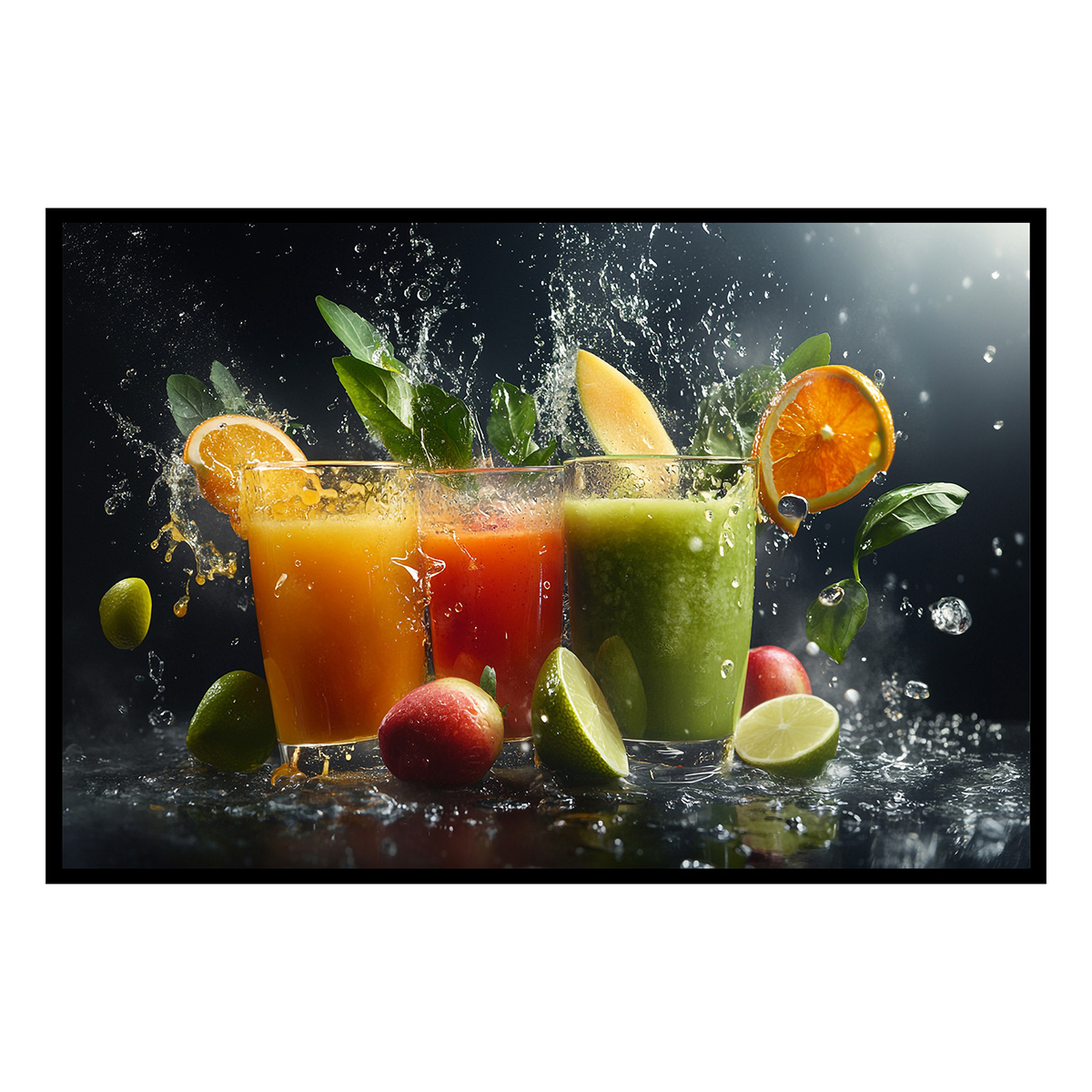 Affiche trio de jus, HEXOA