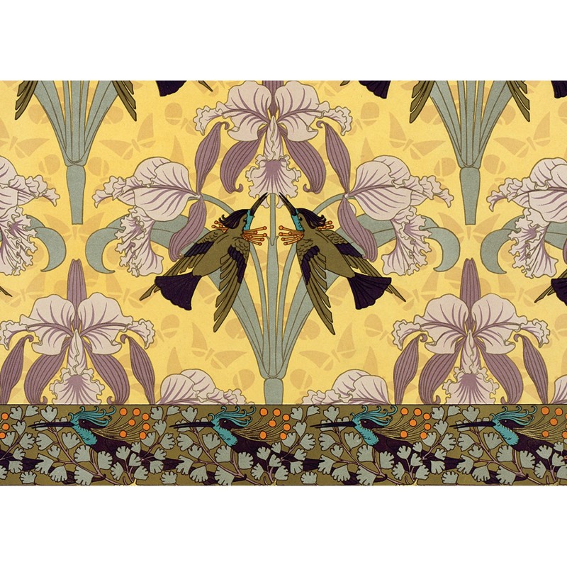 Affiche art déco oiseaux colibri Hummingbird, THE DYBDAHL CO