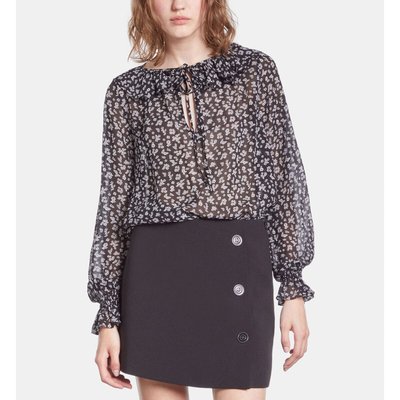 Floral Print Voile Blouse with Long Sleeves THE KOOPLES